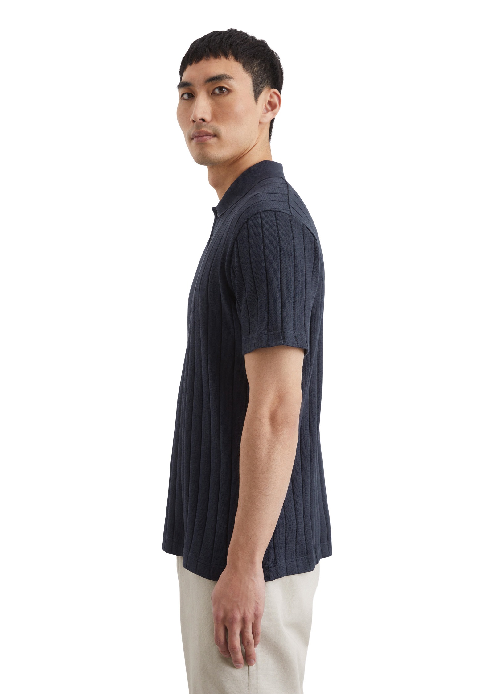 Marc O'Polo Poloshirt »mit breiter Rippstruktur«