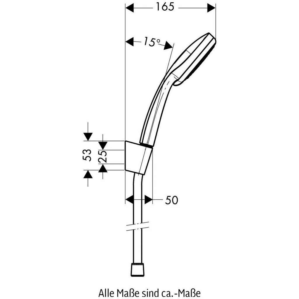 hansgrohe Duschbrause »Croma 100«, (Brauseschlauch, Handbrause, Brausehalter)