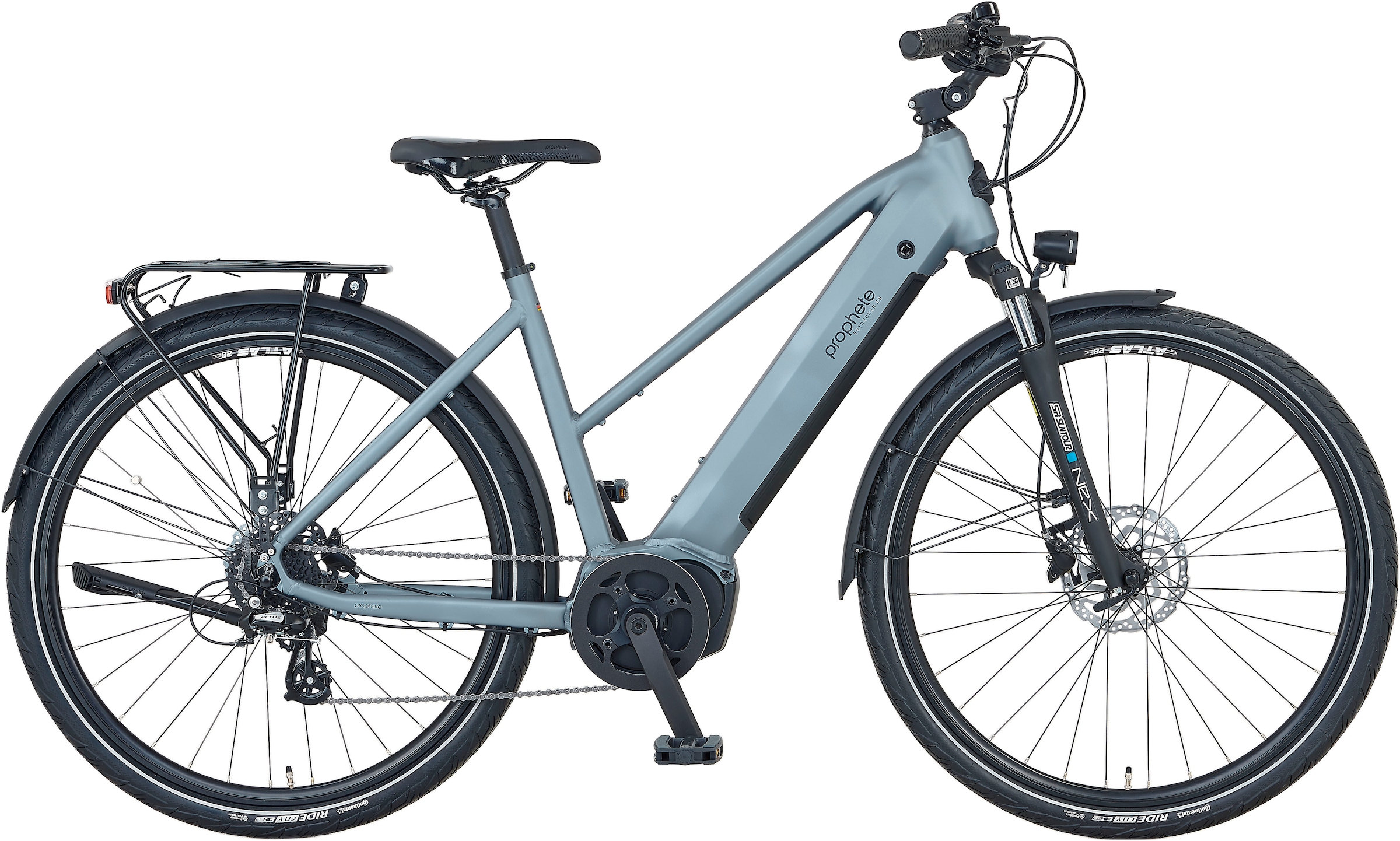 PROPHETE E-Bike "Entdecker 3.8", 50cm, 28 Zoll (71,12cm), silber, Elektrofahrräder, Pedelec, Elektrofahrrad für Damen