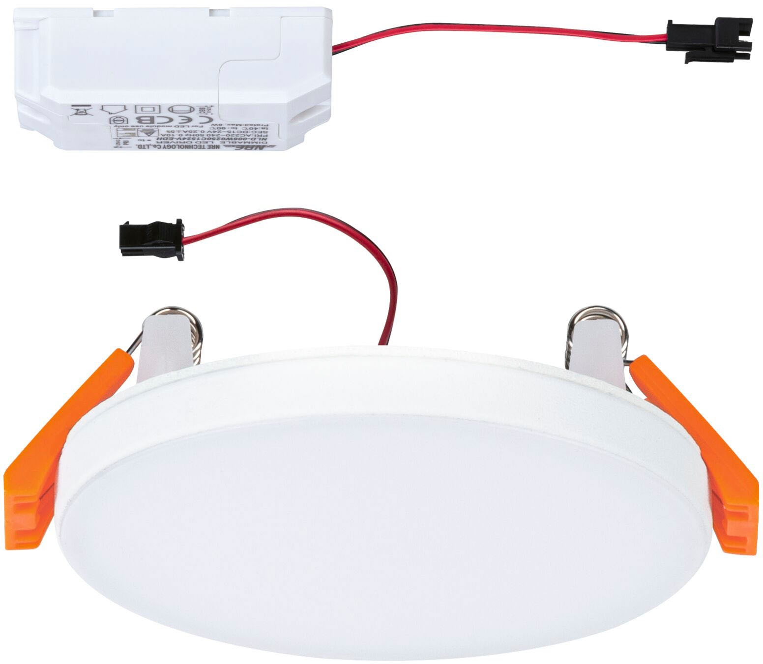 Paulmann LED Einbauleuchte »Veluna VariFit Edge IP44 rund  4000K Weiß dimmbar« 1 Stk. Neutralweiß LED Einbaupanel IP44 rund, 4000K Weiß dimmbar