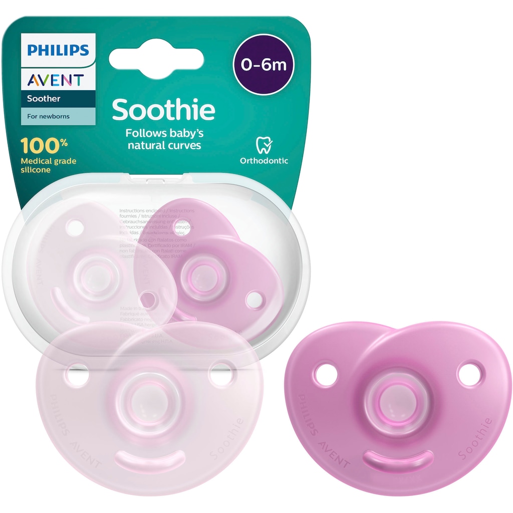 Philips AVENT Schnuller »Soothie 0-6m SCF099«, (2 St.)