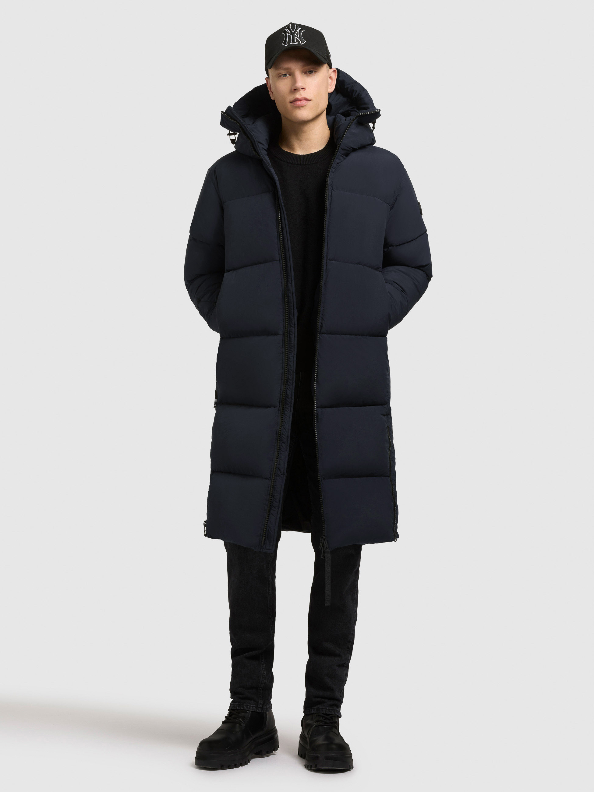 KHUJO Herren Steppmantel "DASH"obrage grau, Gr. M, unifarben, 100% Nylon, Mäntel