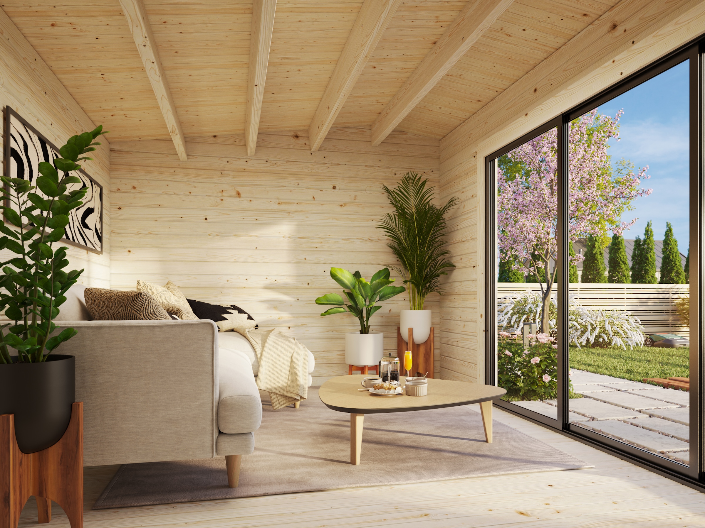Palmako Gartenhaus »Ines 13,7 m², Slide Plus«