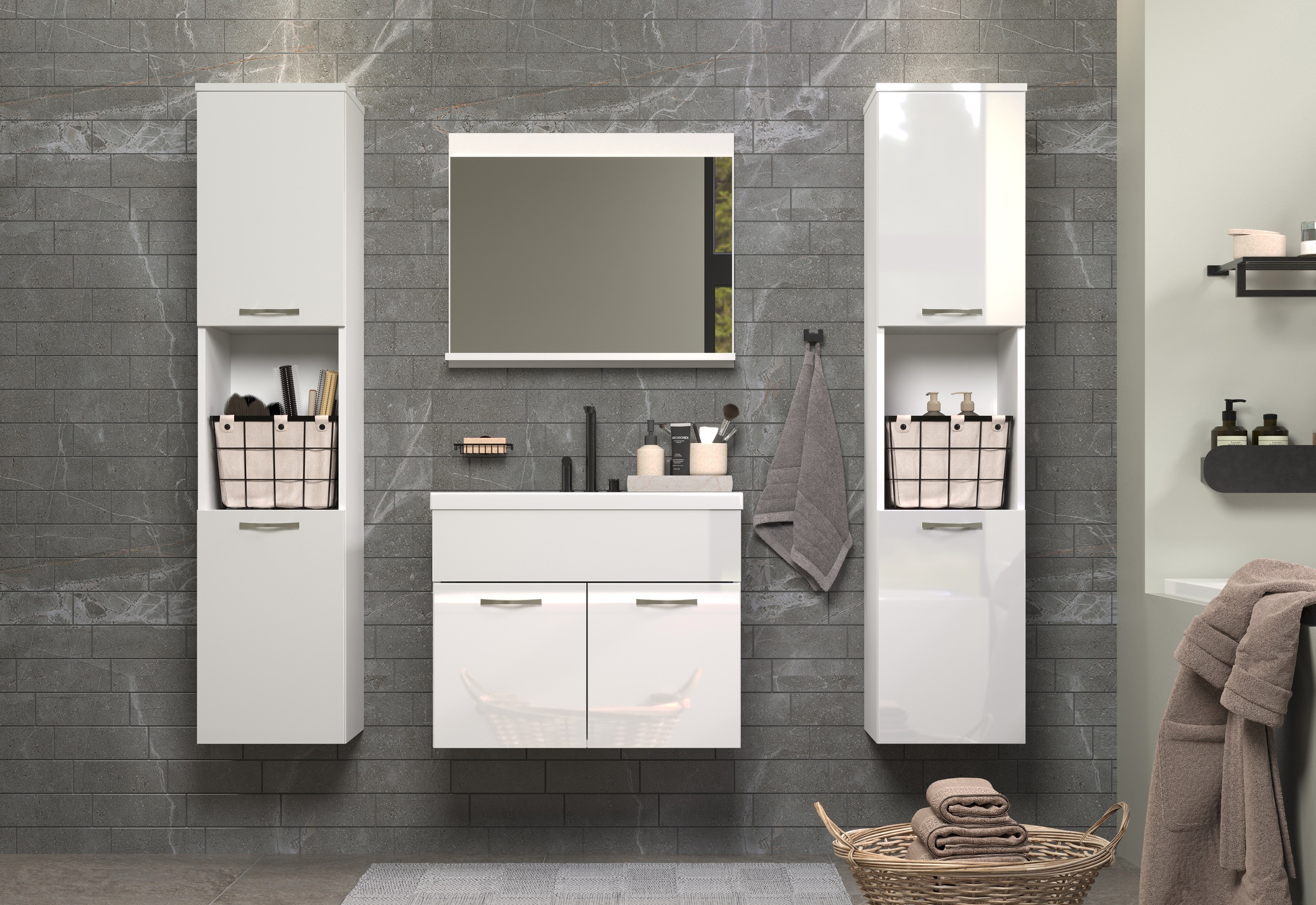 welltime Badezimmer-Set "Kuba" Komplett-Set, 4 Stk. tlg. günstig online kaufen