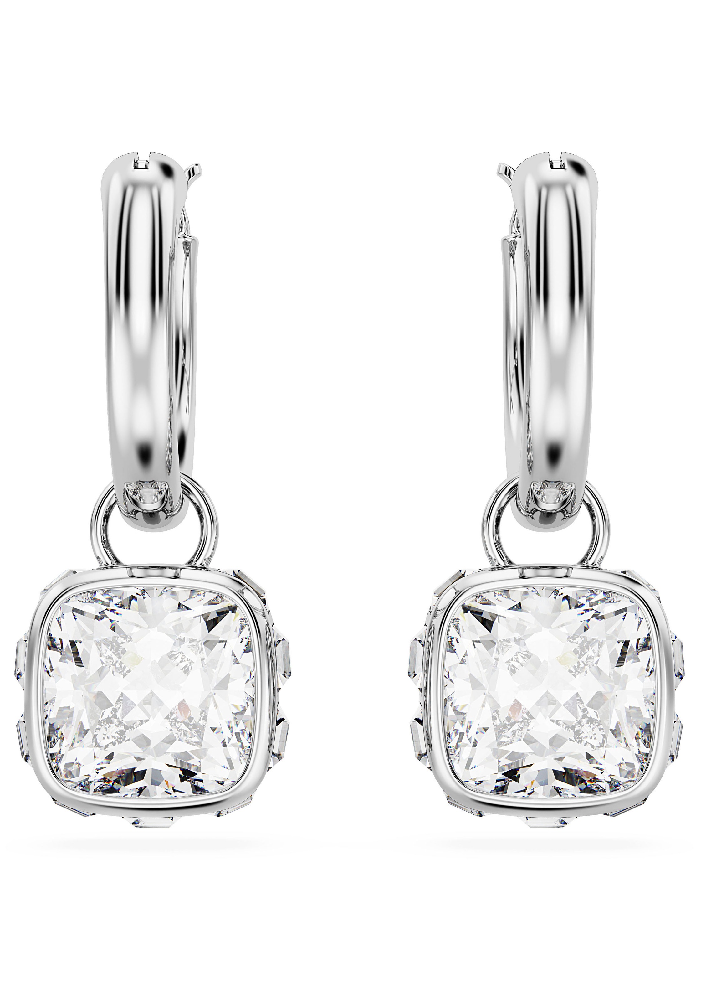 Swarovski Paar Creolen »STILLA, 5662919«, mit Swarovski® Kristall Swarovsi® Zirkonia - Einhänger abnehmbar