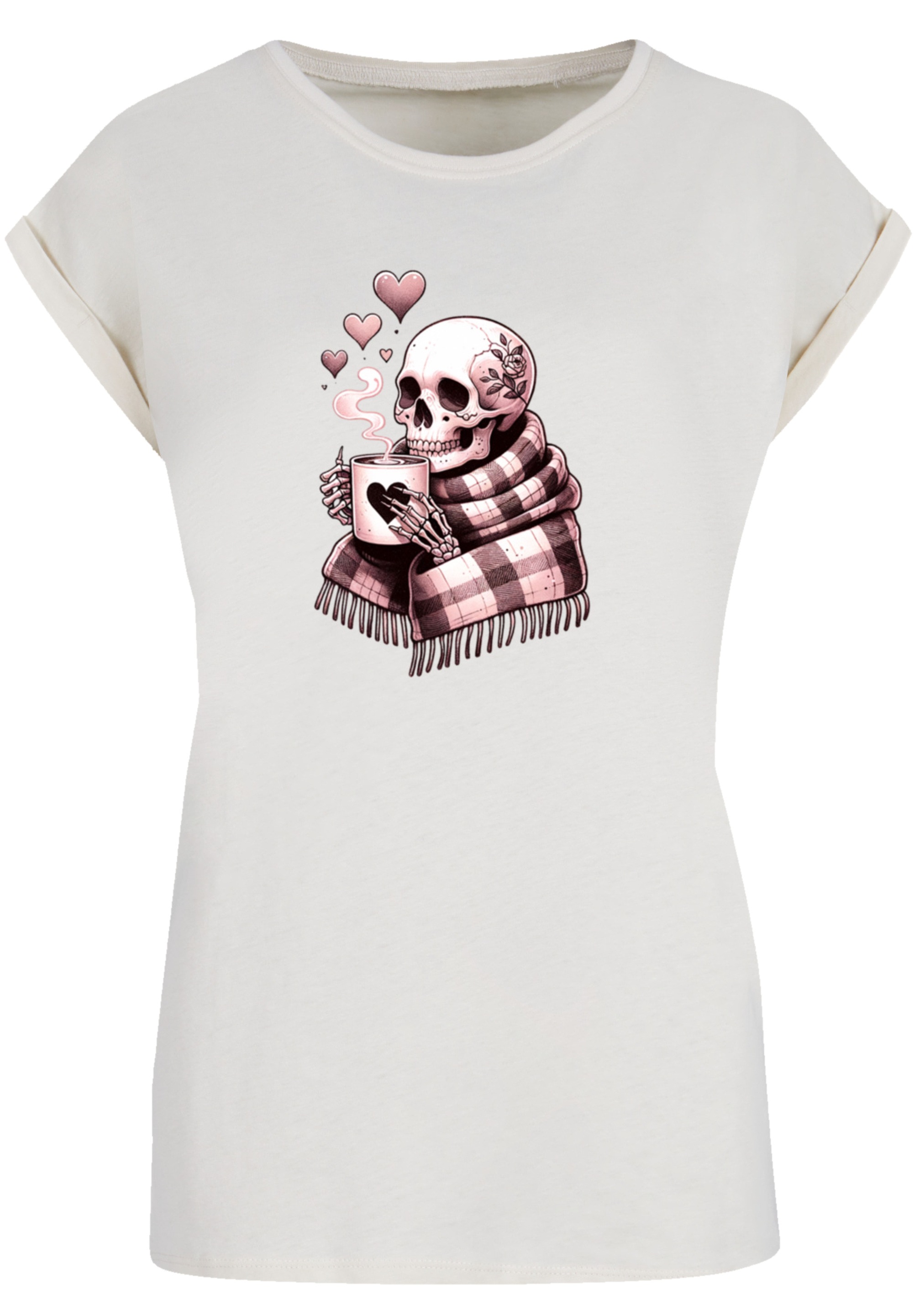 F4NT4STIC T-Shirt »Cozy Winter Skelett«, Premium Qualität