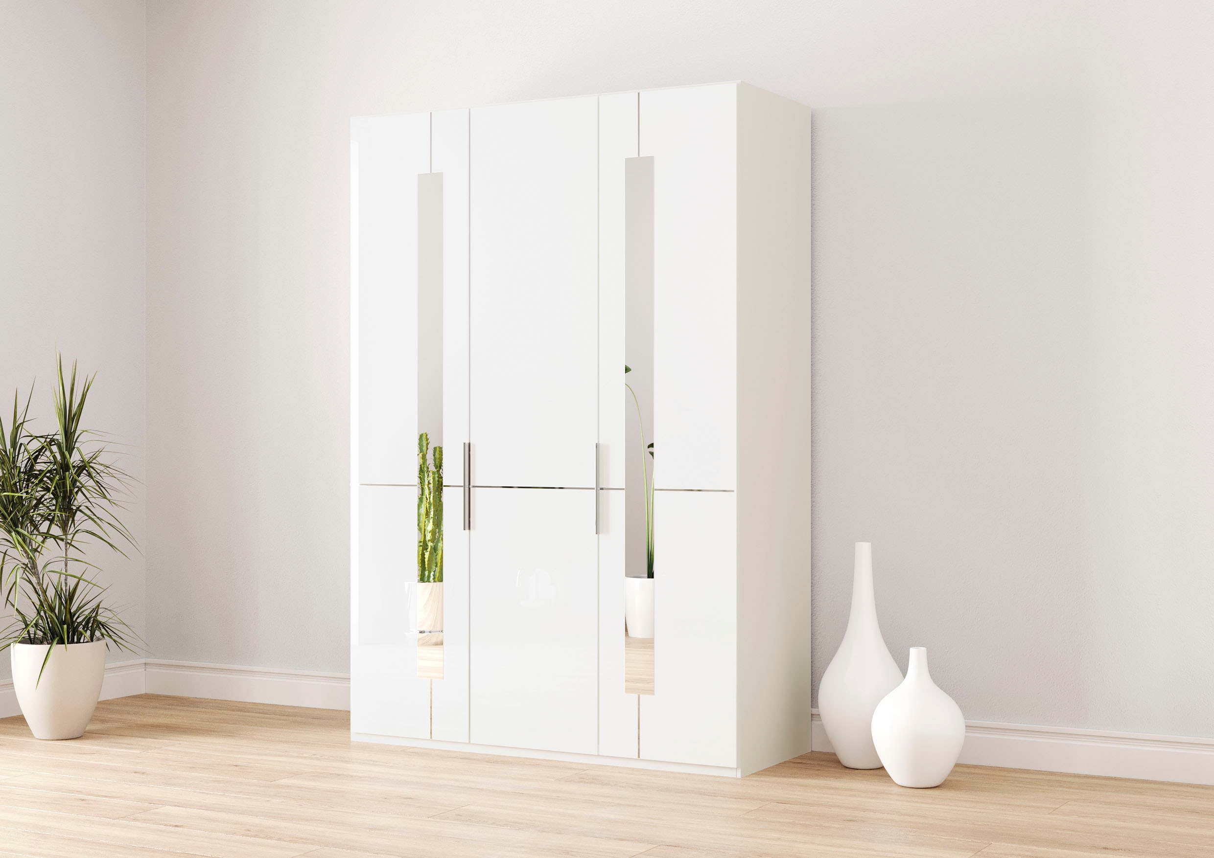 Musterring Kleiderschrank "Imola W" Einlegeböden und Kleiderstangen, mit Glastüren inklusive Zierspiegel