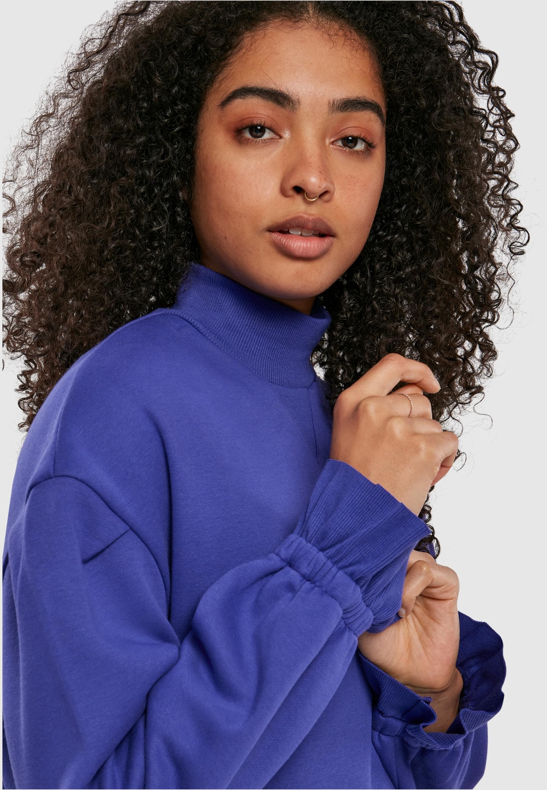 URBAN CLASSICS Sweater »Urban Classics Damen Ladies Turtleneck Crew«, (1 tlg.)