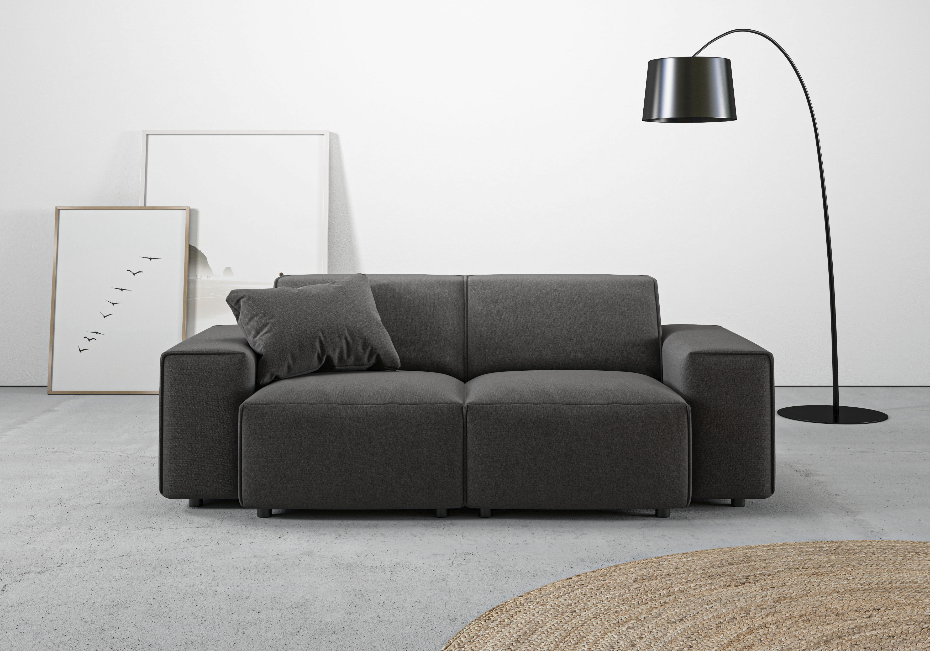 Home affaire 2-Sitzer "Glimminge auch in Breitcord + Feincord + Easy care-Bezug" besondere Kedernähte, Zierkissen