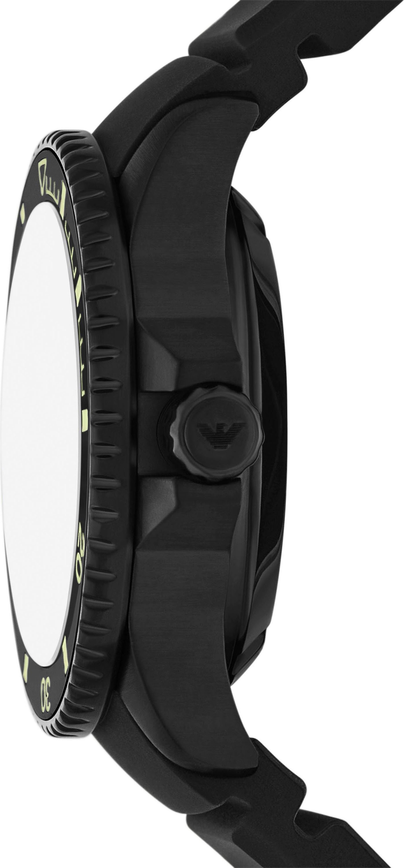 Emporio Armani Automatikuhr, Armbanduhr, Herrenuhr, Mechanische Uhr, Silikonarmband, analog, Tag
