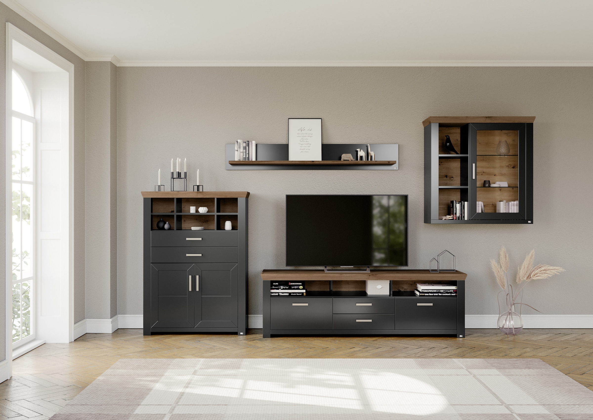 set one by Musterring Wohnwand "York" 4 Stk. tlg. günstig online kaufen