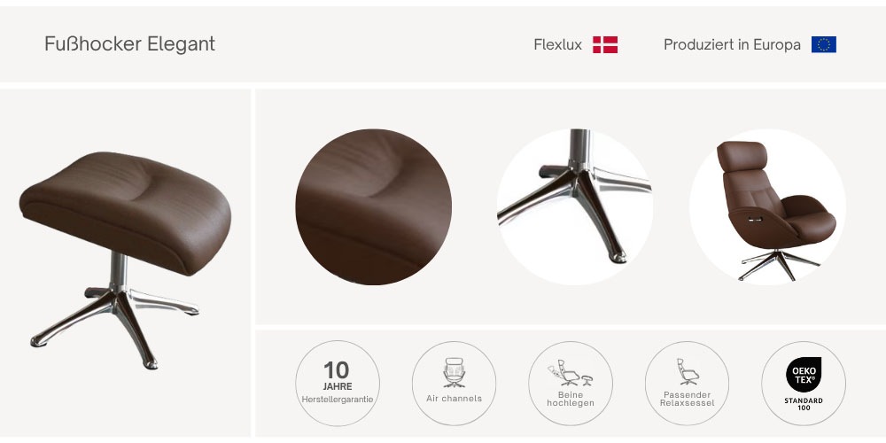 FLEXLUX Fußhocker "Elegant, Beinstütze, Entspannung, Skandinavisch, Ultimat günstig online kaufen