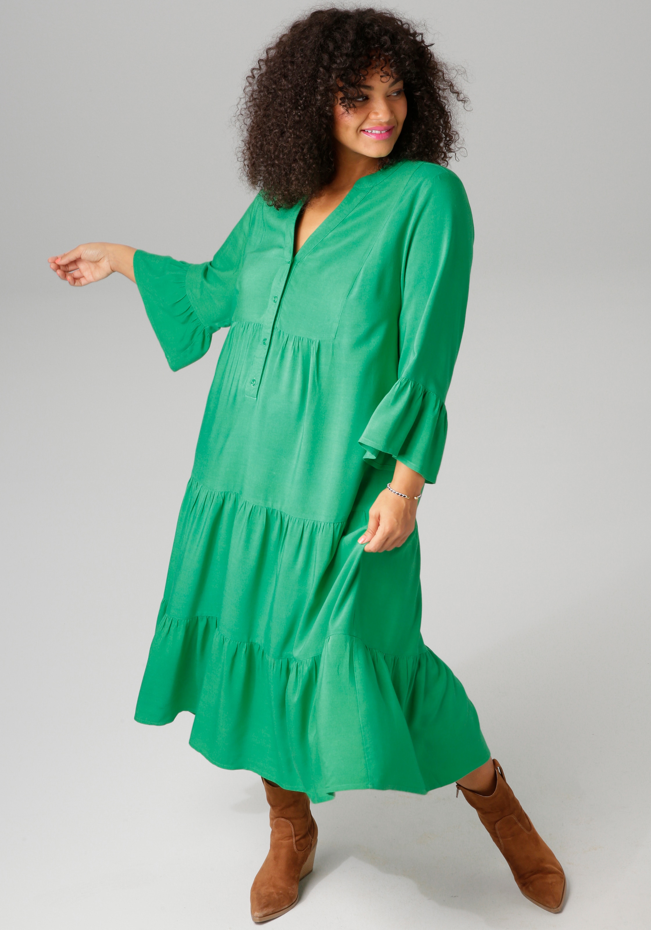 Aniston PLUS Midikleid, In trendigen Farben - NEUE KOLLEKTION