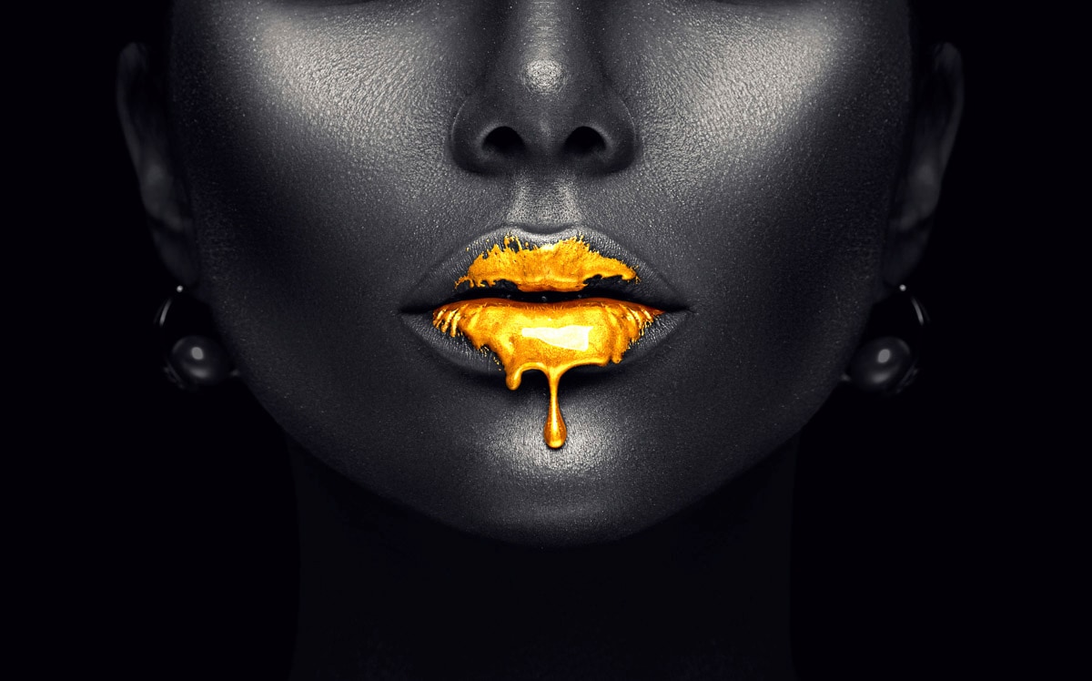 Papermoon 1100000002199 "Abstraktes goldenes Make-up"
