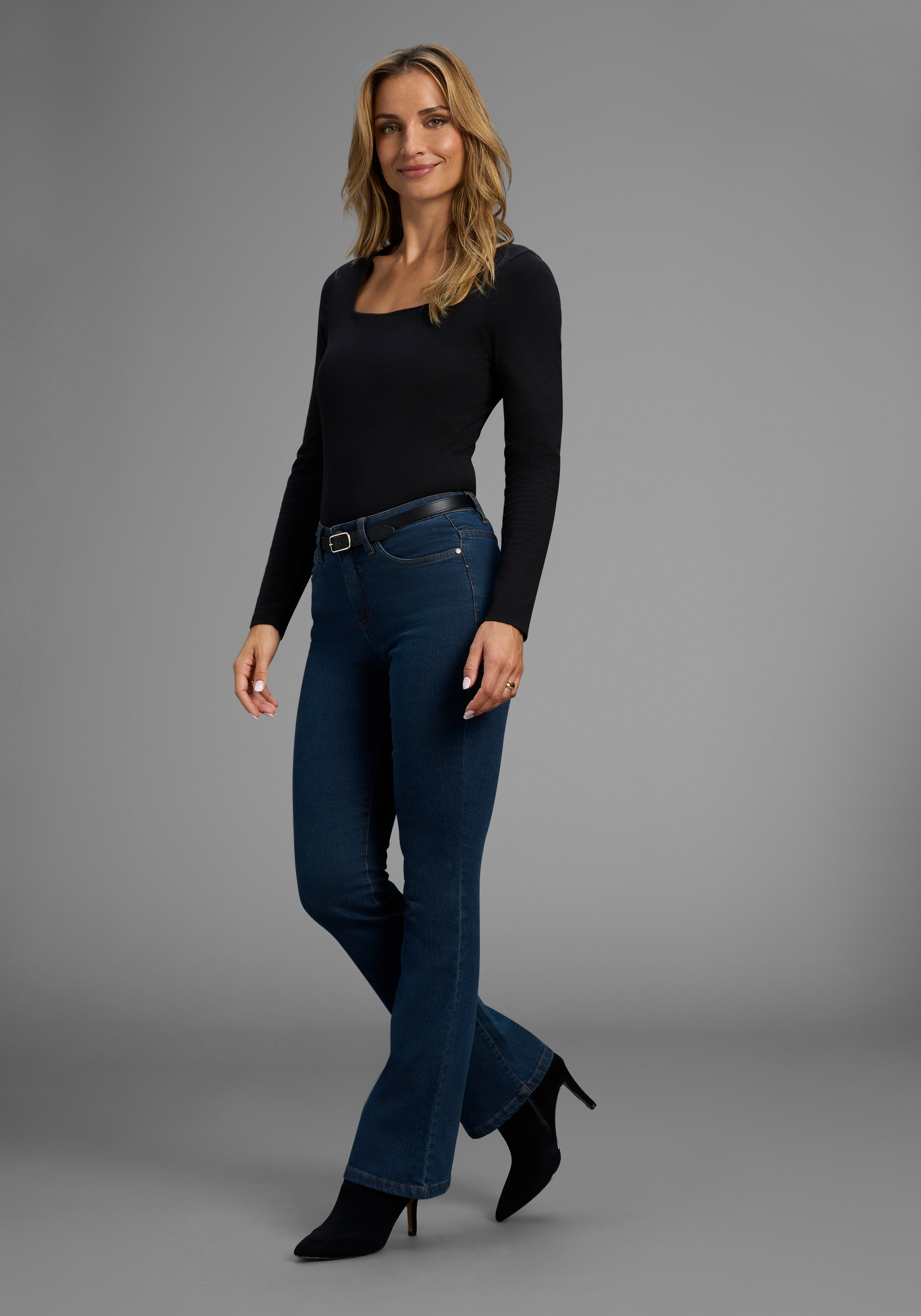 Arizona Bootcut Jeans Dark Blue 18 3