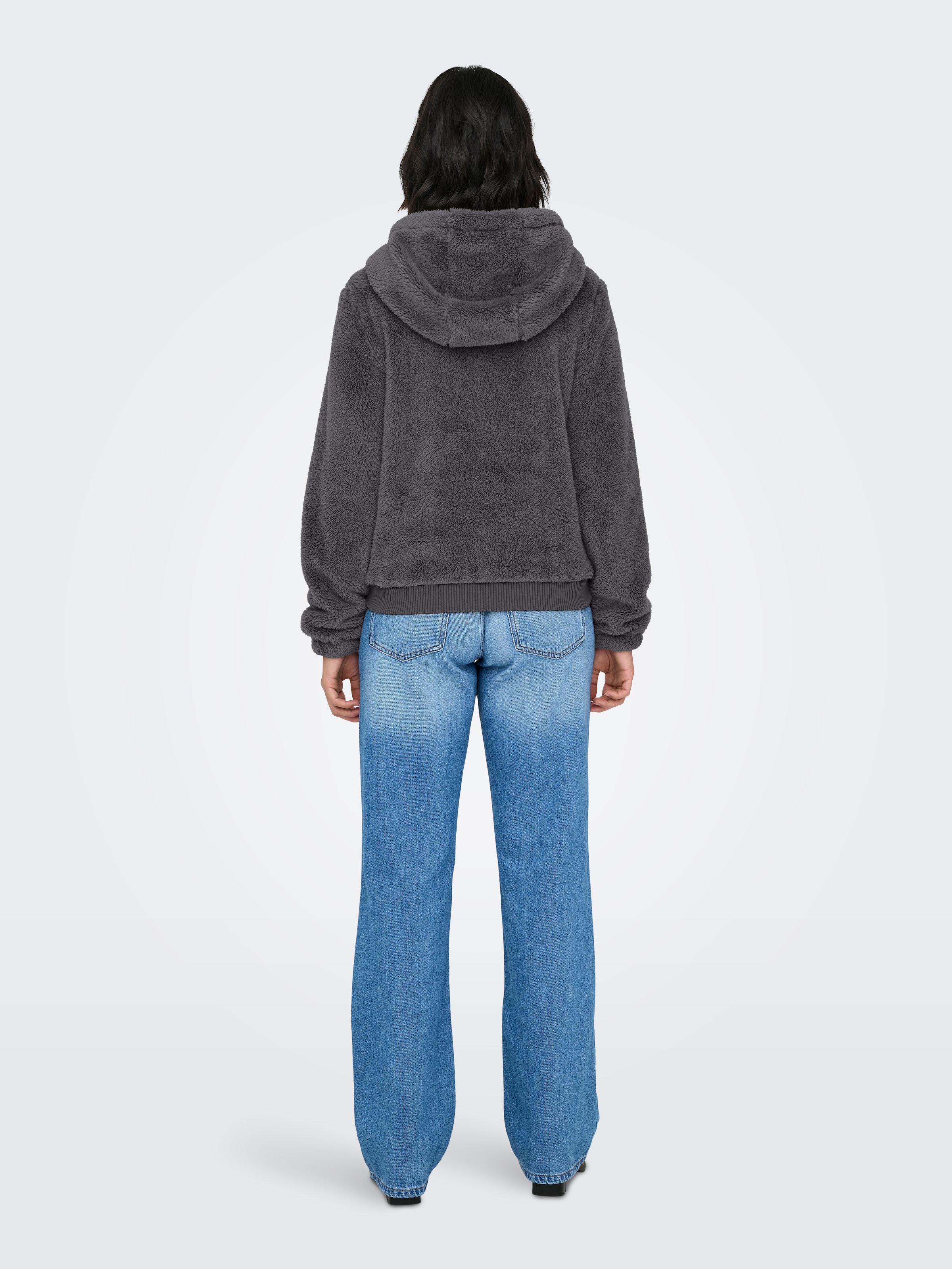 ONLY Kapuzenplüschjacke »ONLNEWANNA CONTACT SHERPA JKT OTW NOOS«, mit Kapuze