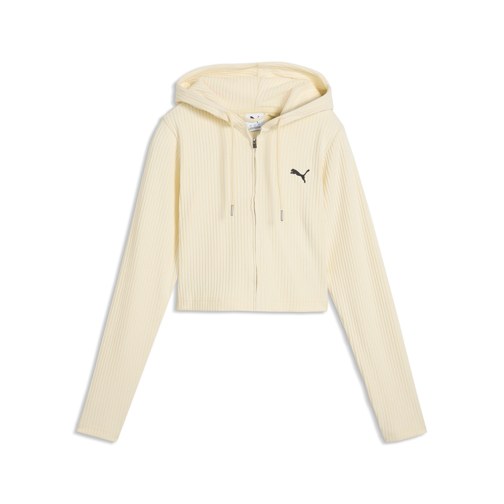 PUMA Hoodie "Essentials Slim Gerippte Kapuzenjacke Damen"