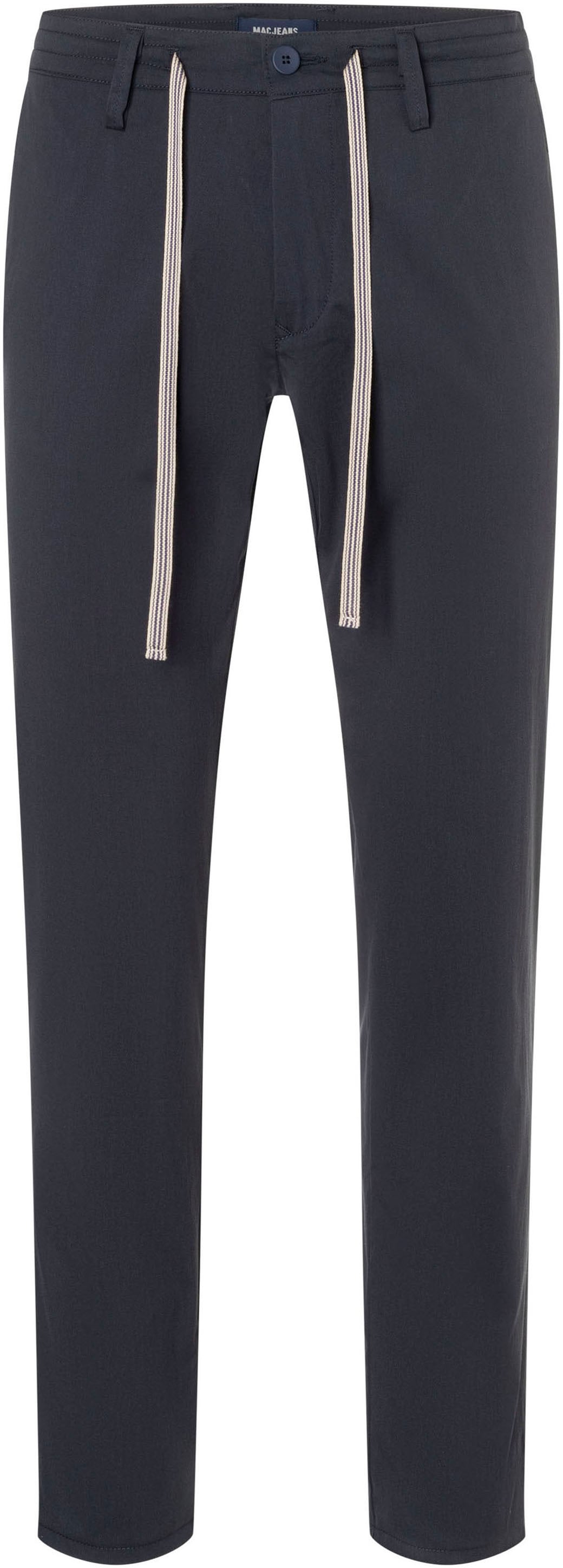 Stretch-Hose MAC "Pedro", Herren, Gr. 40, Länge 34, midnight blau, Twill, Obermaterial: 77% Baumwolle, 20% Polyamid, 3% Elasthan, klassisch lang, Hosen, Bund mit sportivem Tunnelzug
