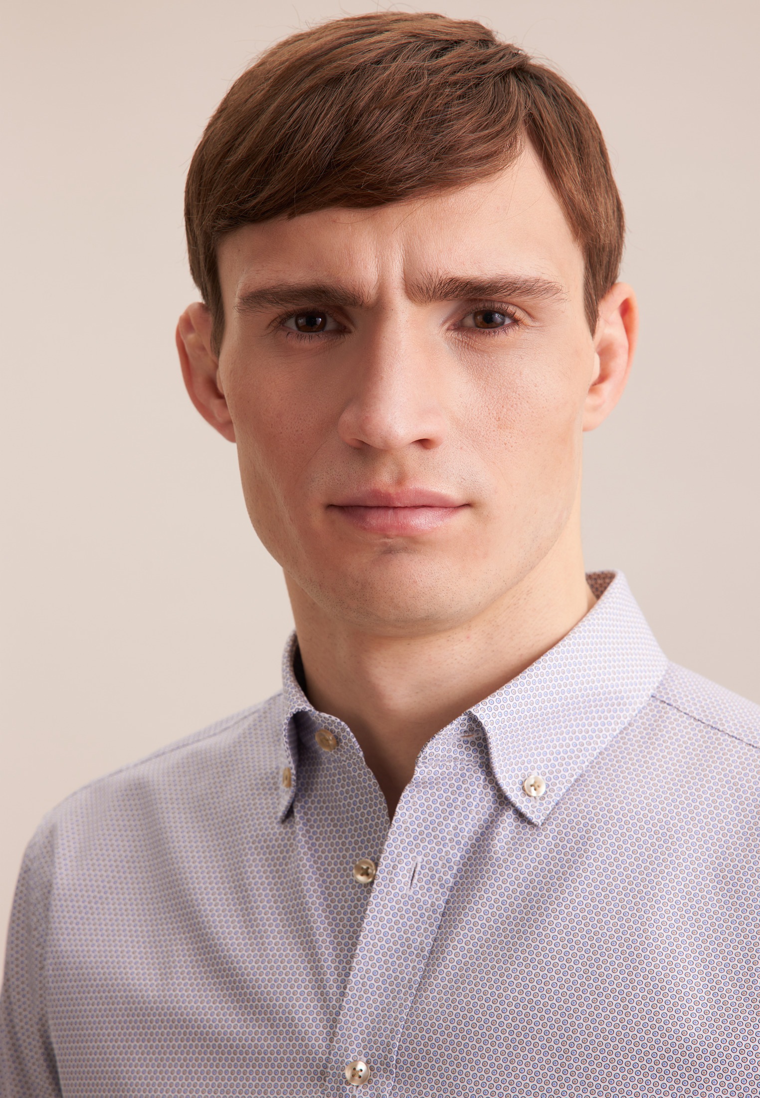 Thumbnail - seidensticker Businesshemd "Regular" Regular 1/1 Button-Down-Kragen Druck