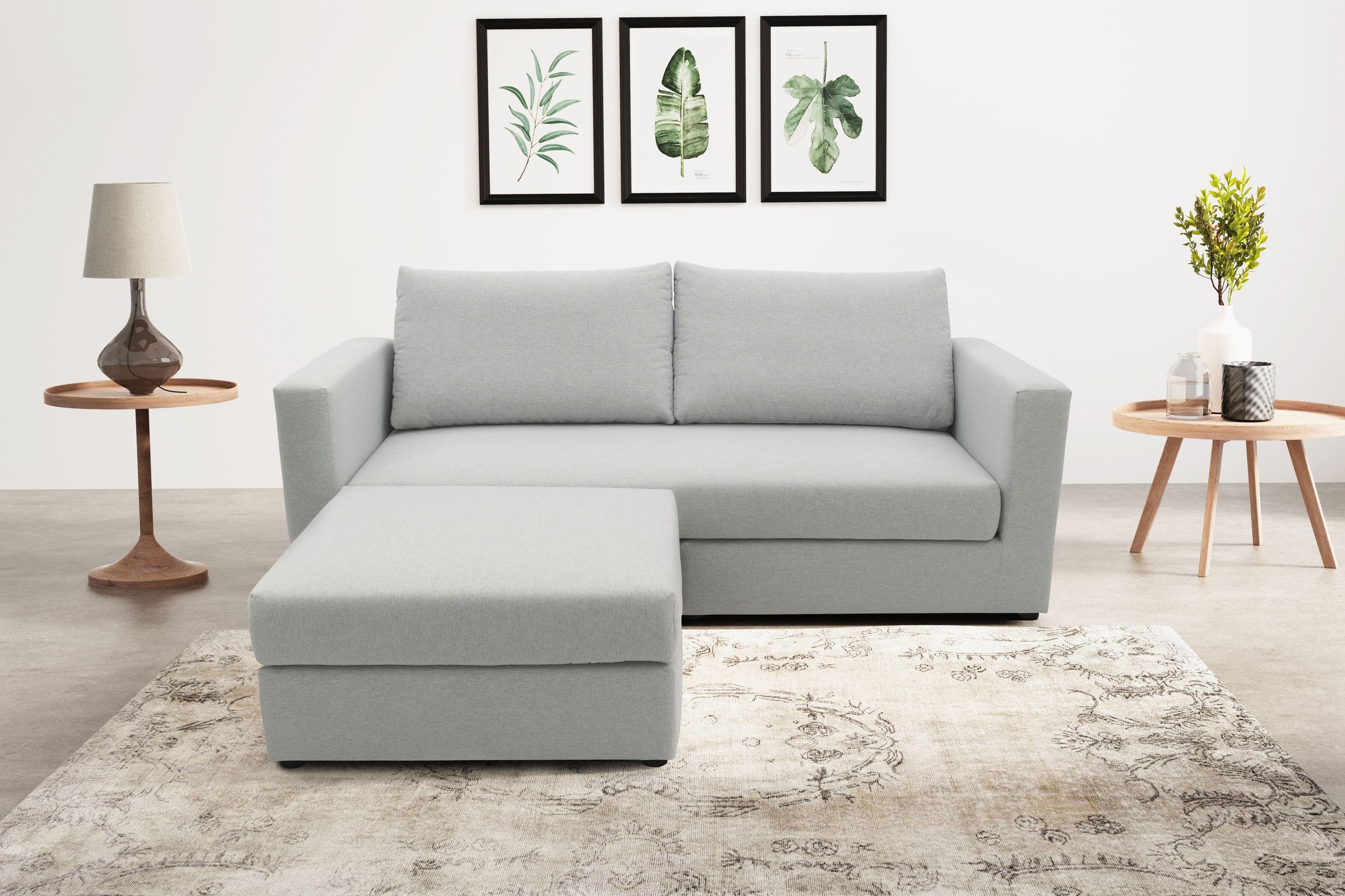 Thumbnail - DOMO collection 2-Sitzer "Bibury smartes, modulares Ecksofa aus Sofa & Hocker mit Schlaffunktion" Sitzfläche mit Federke...