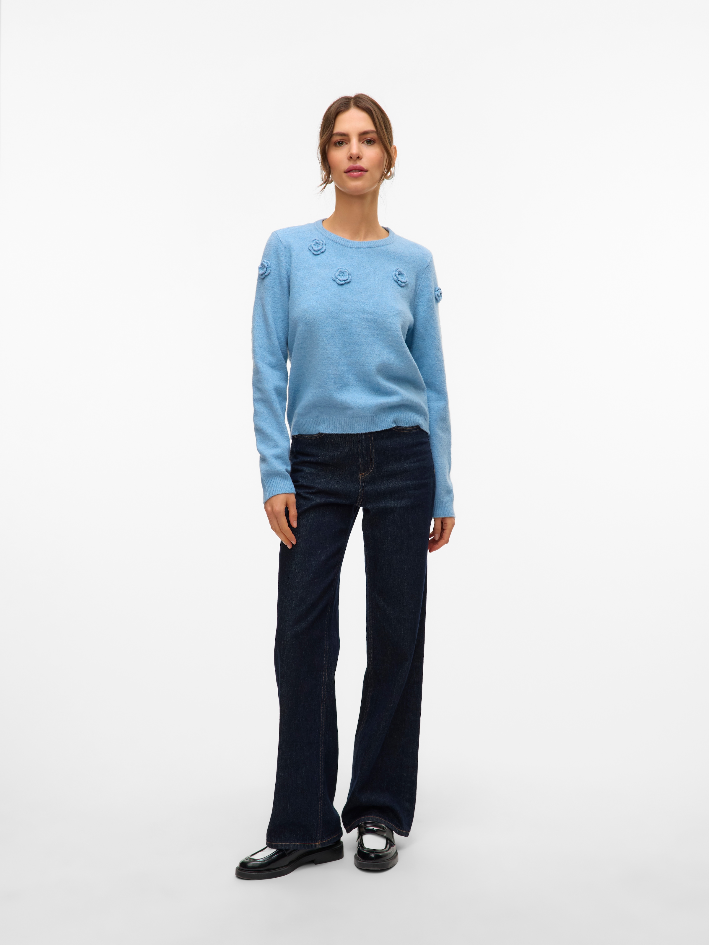Vero Moda Rundhalspullover »VMROSE LS O-NECK PULLOVER BOO«