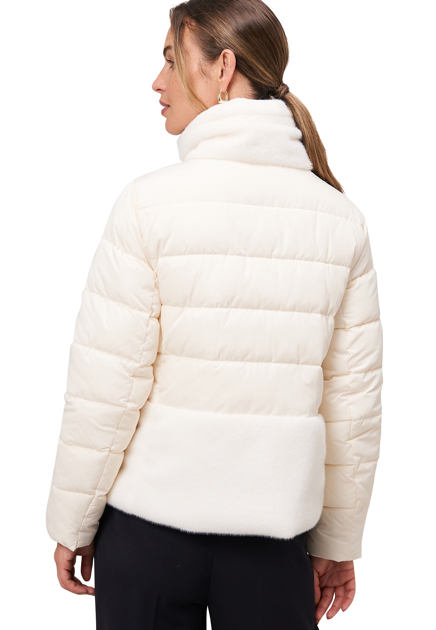 Zero Steppjacke »zero Damen Steppjacke mit Kunstfellkragen«