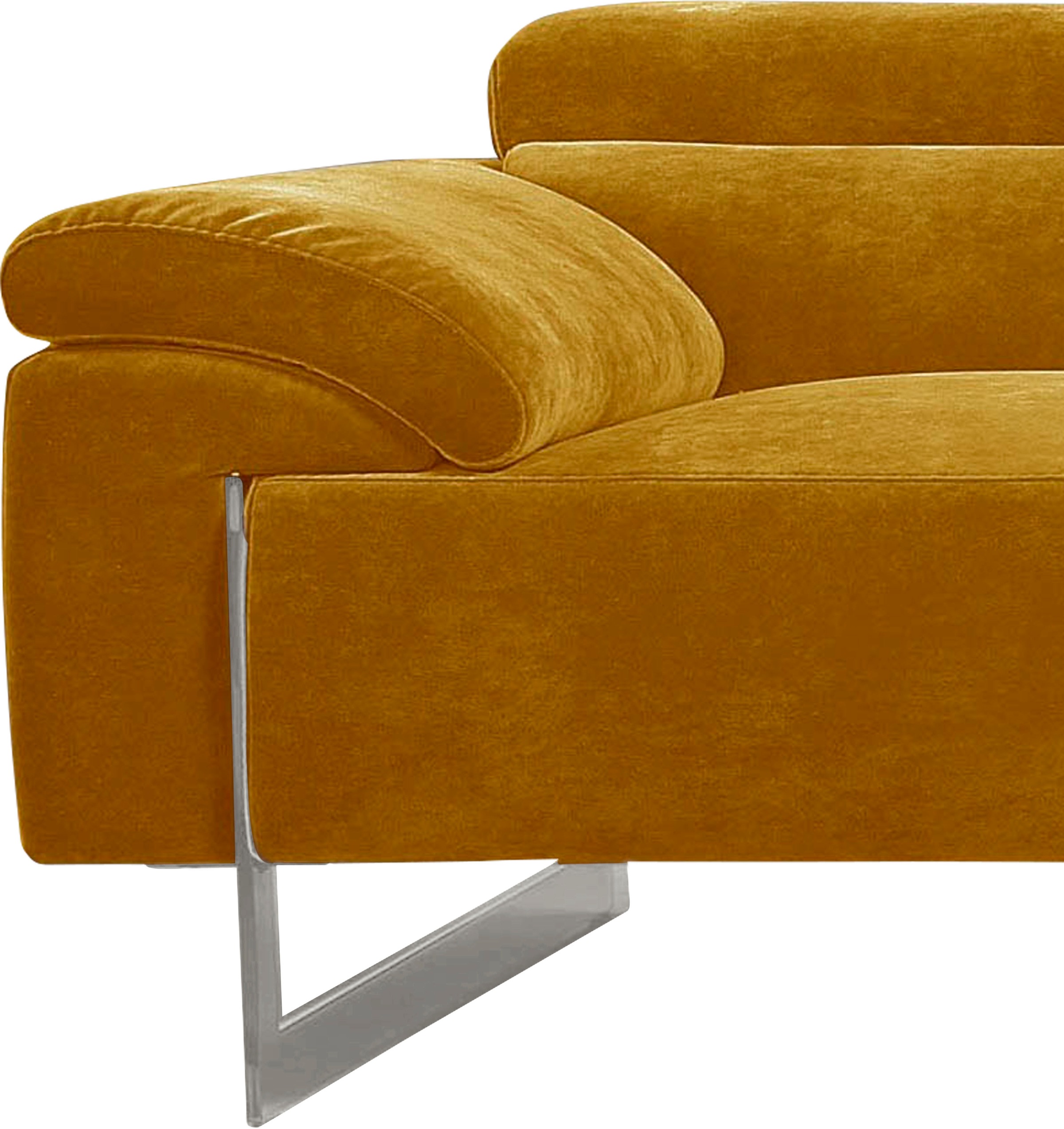 Thumbnail - Egoitaliano 2,5-Sitzer "Malika, Designsofa mit hohem Sitzkomfort, edel und bequem", inkl. Kopfteilverstellung und chromf...