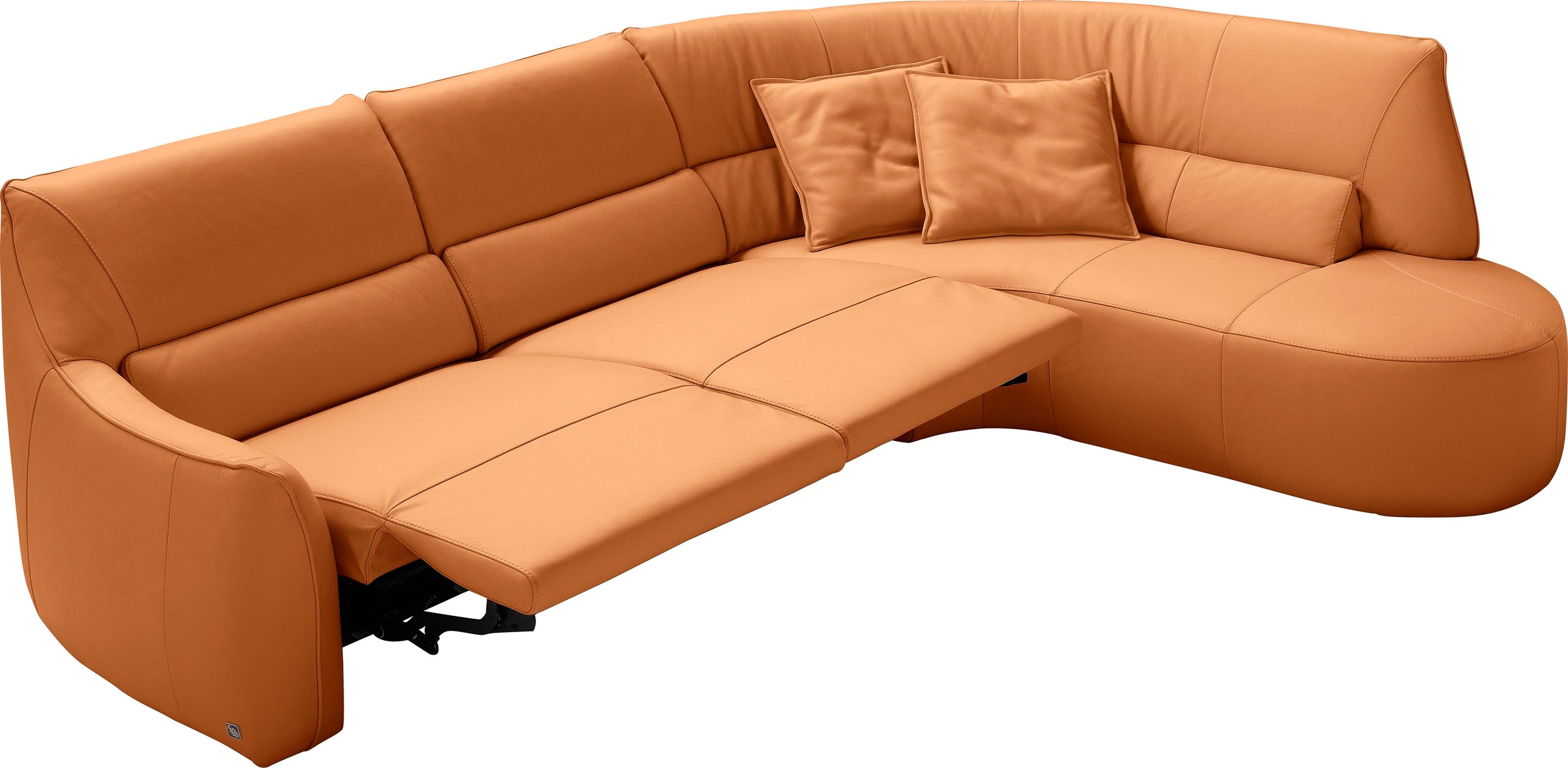 Thumbnail - Egoitaliano Ecksofa "Puffy, extravagant & edel, Retro Designsofa, hoher Sitzkomfort, L-Form" mit Ottomane, wahlweise mit...