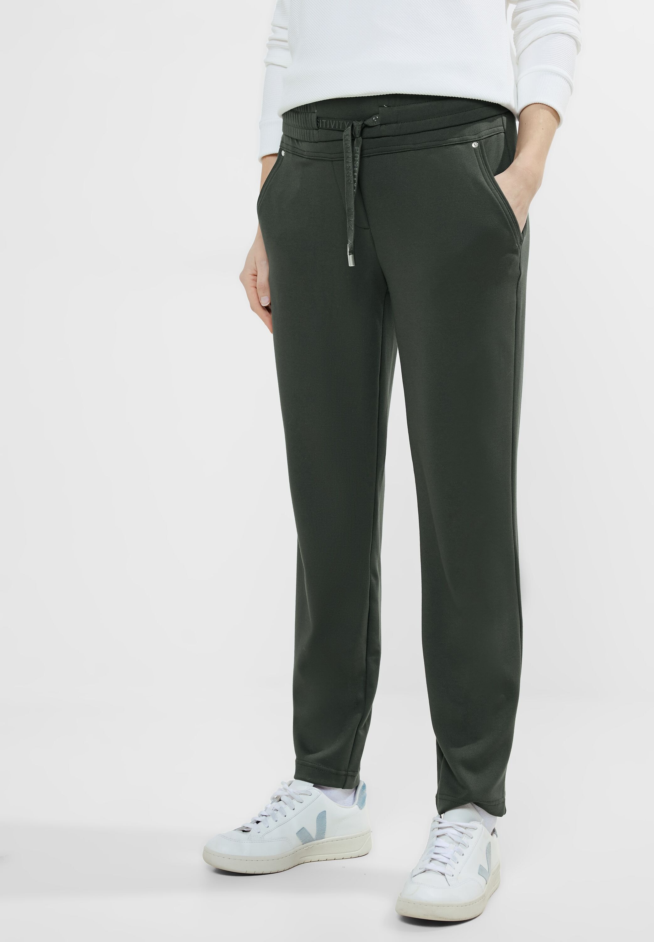 Cecil Jogger Pants "Tracey Solid", mit Kordel und Eingrifftaschen