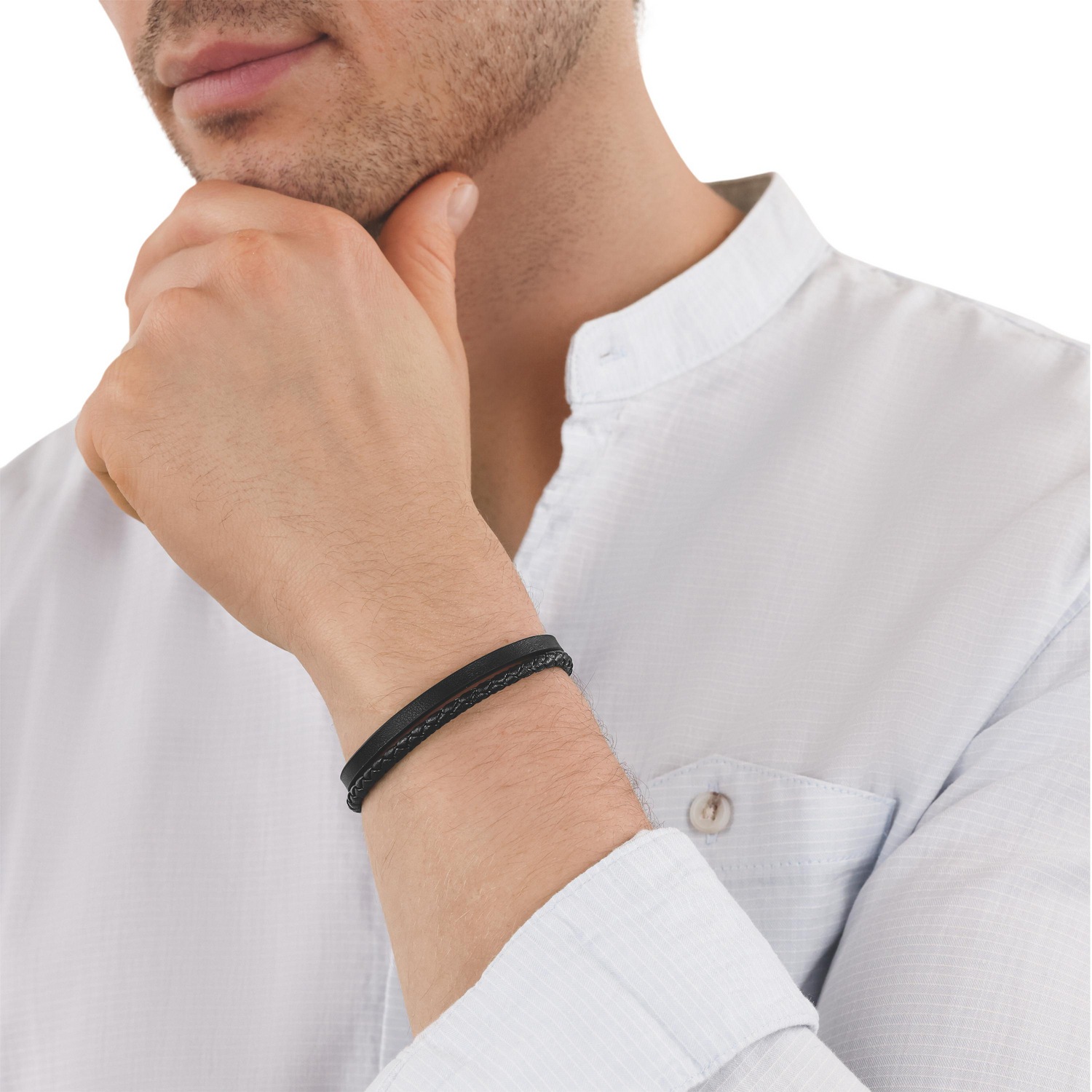 TOM TAILOR Lederarmband »Schmuck Geschenk Edelstahl Leder«