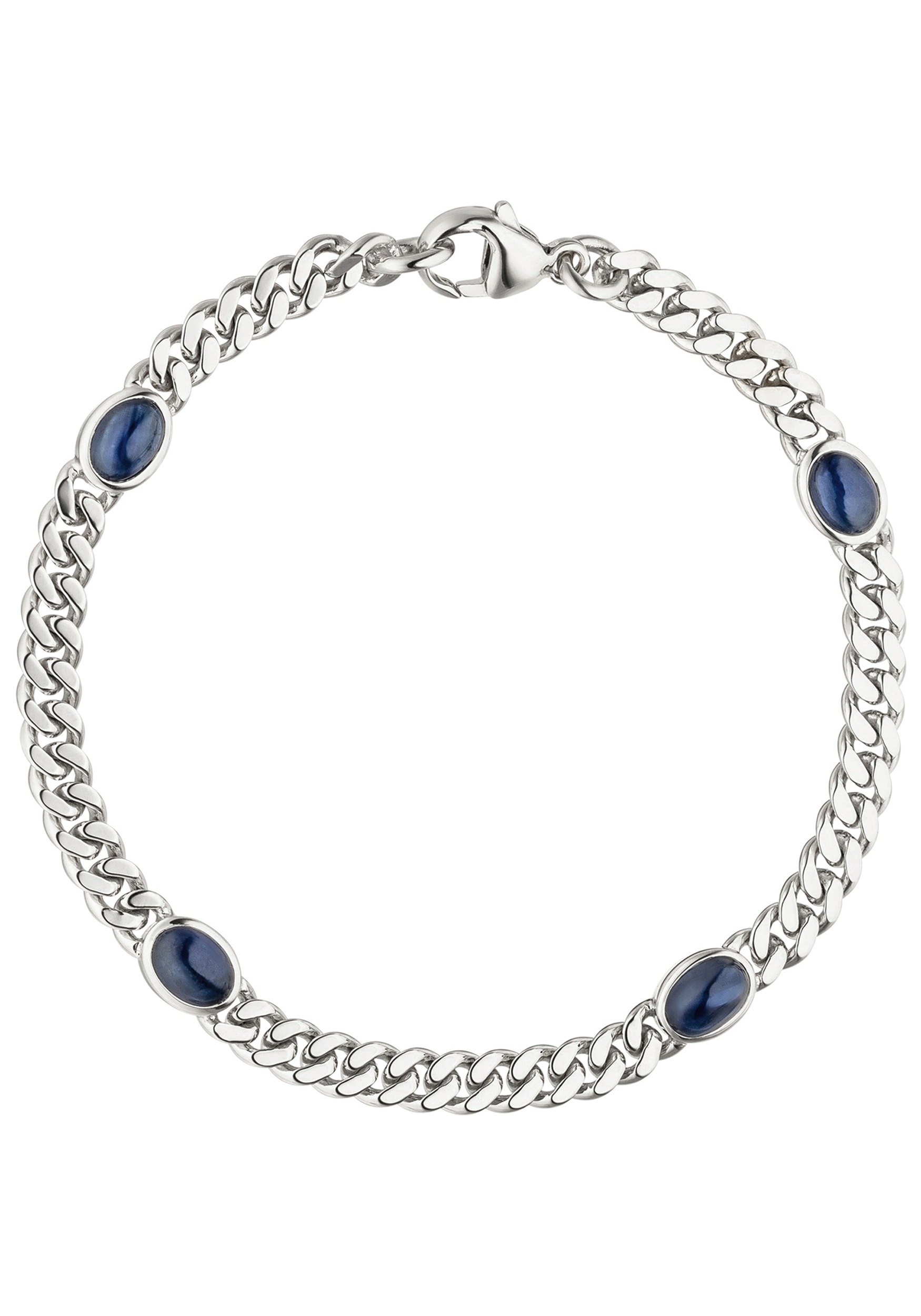 JOBO Armband »Weißgoldarmband 19 cm« 585 Weißgold mit Saphir