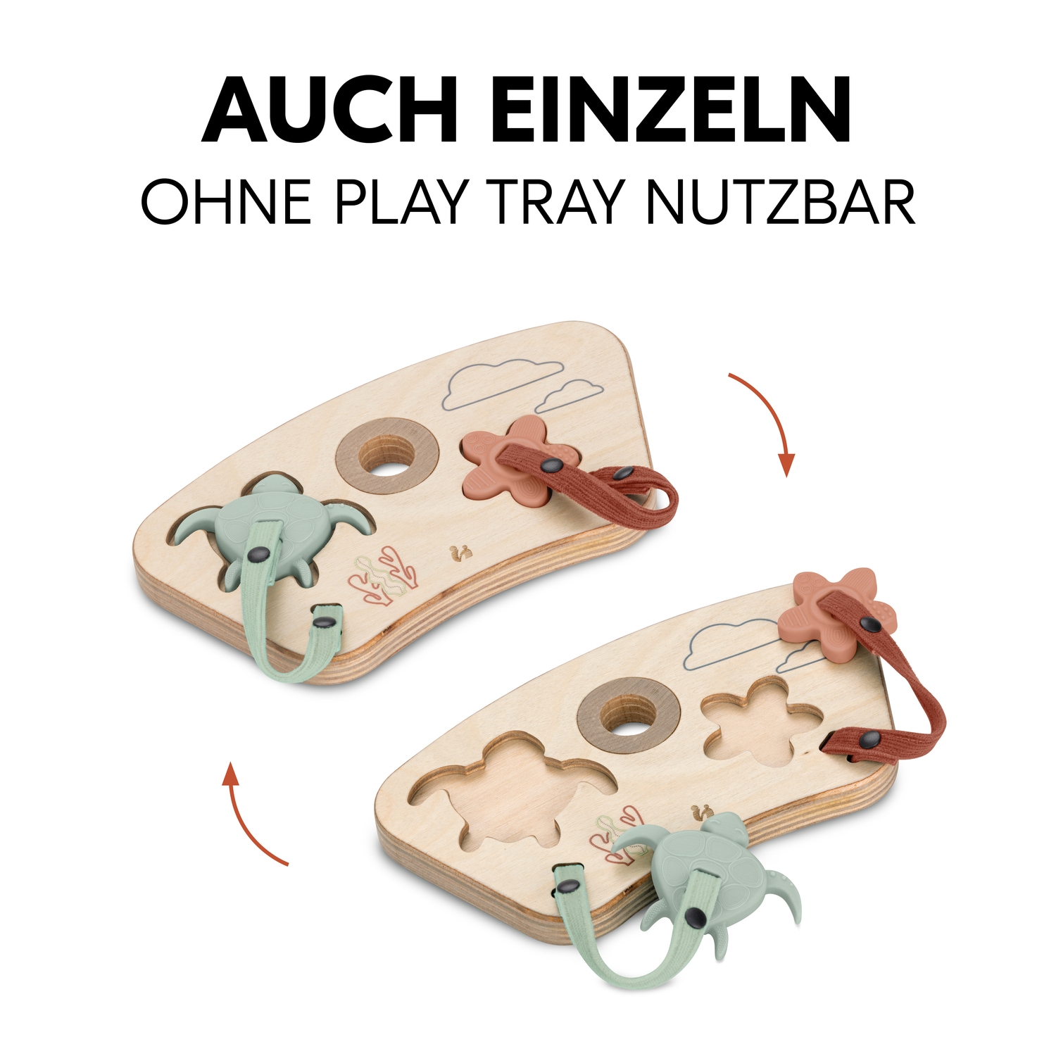 Hauck Puzzle »Play Puzzling S, Turtle & Flower«, aus Holz; für Hauck Play Tray; FSC® - schützt Wald - weltweit