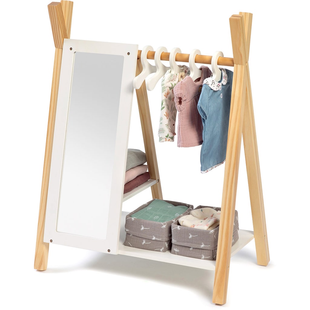 MUSTERKIND® Puppenkleiderschrank »Puppen-Garderobe - Viola, natur/weiß«