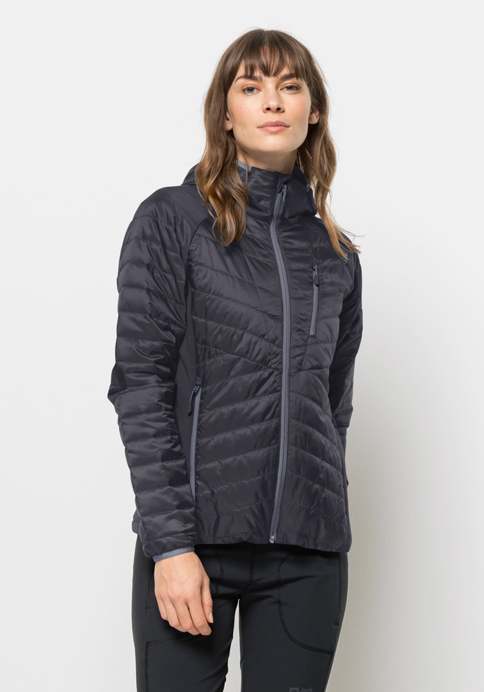 Jack Wolfskin Steppjacke "ROUTEBURN PRO INS JKT W", mit Kapuze