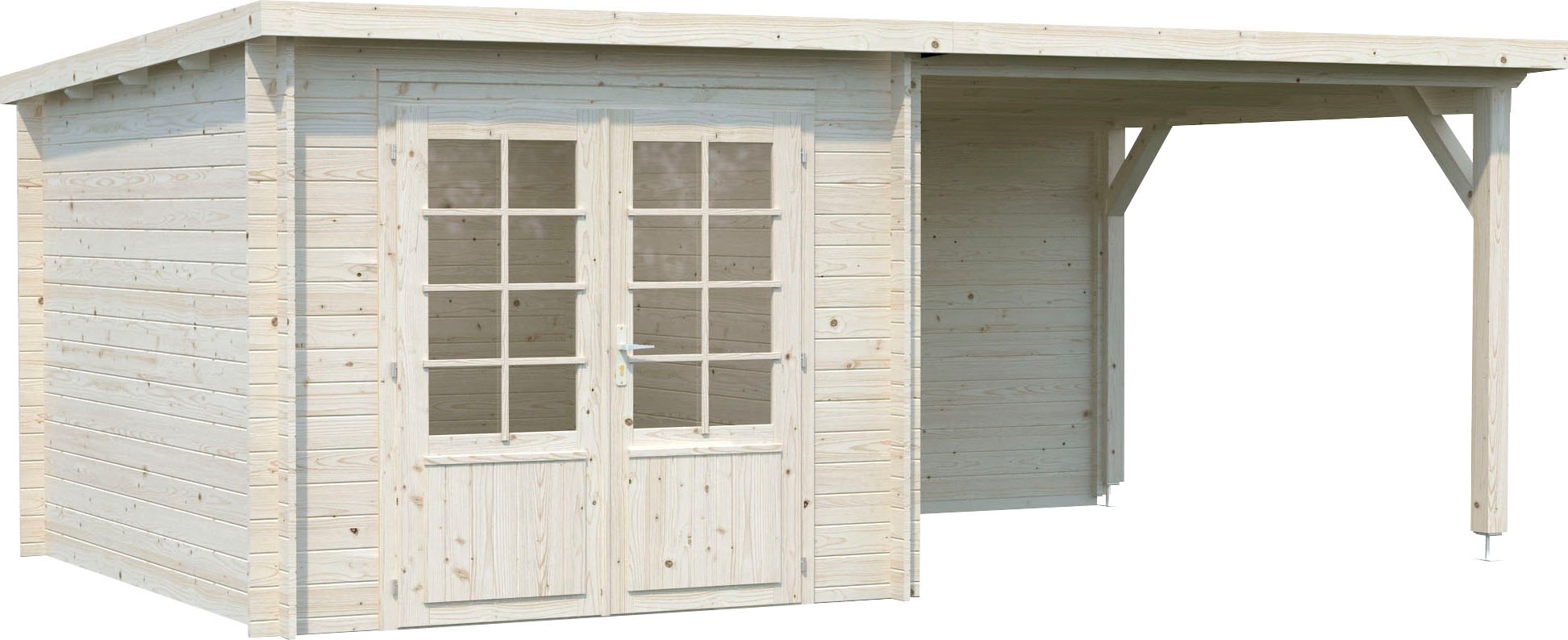 Palmako Gartenhaus "Ella", (Set), 6,9+8,2 m², mit Anbaudach günstig online kaufen