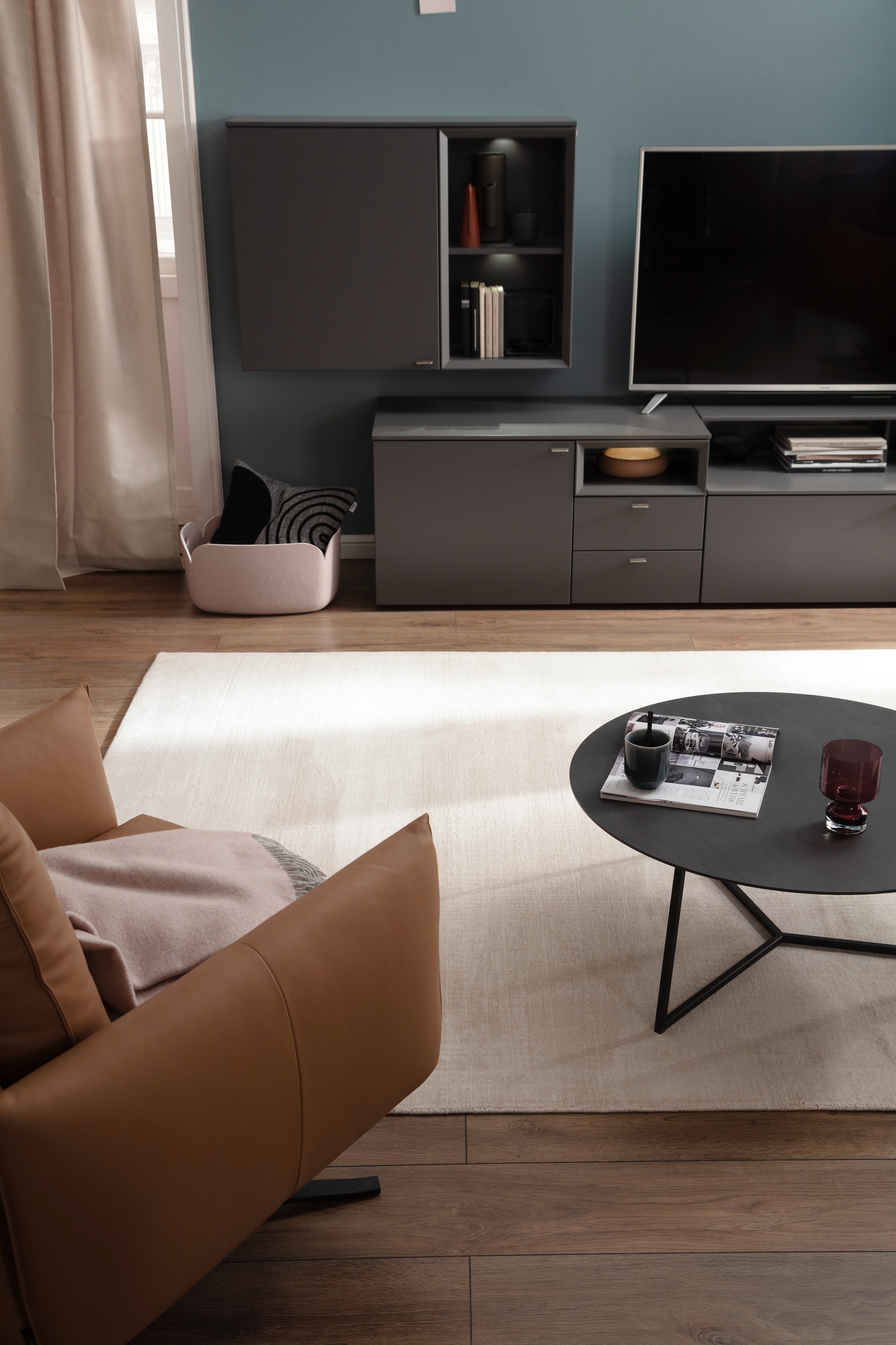SCHÖNER WOHNEN-Kollektion Teppich »Alessa« rechteckig 5 mm Höhe Viskose, Wohnzimmer