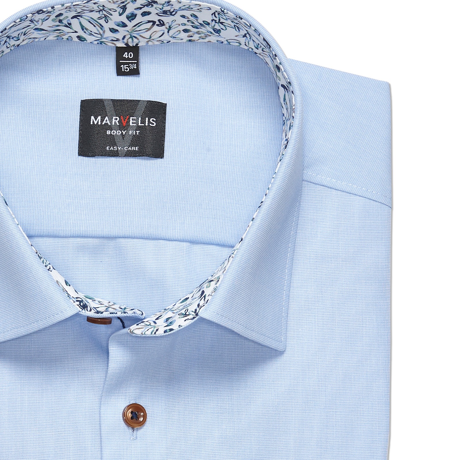 Thumbnail - MARVELIS Langarmhemd Businesshemd, New York Kentkragen, bügelleicht