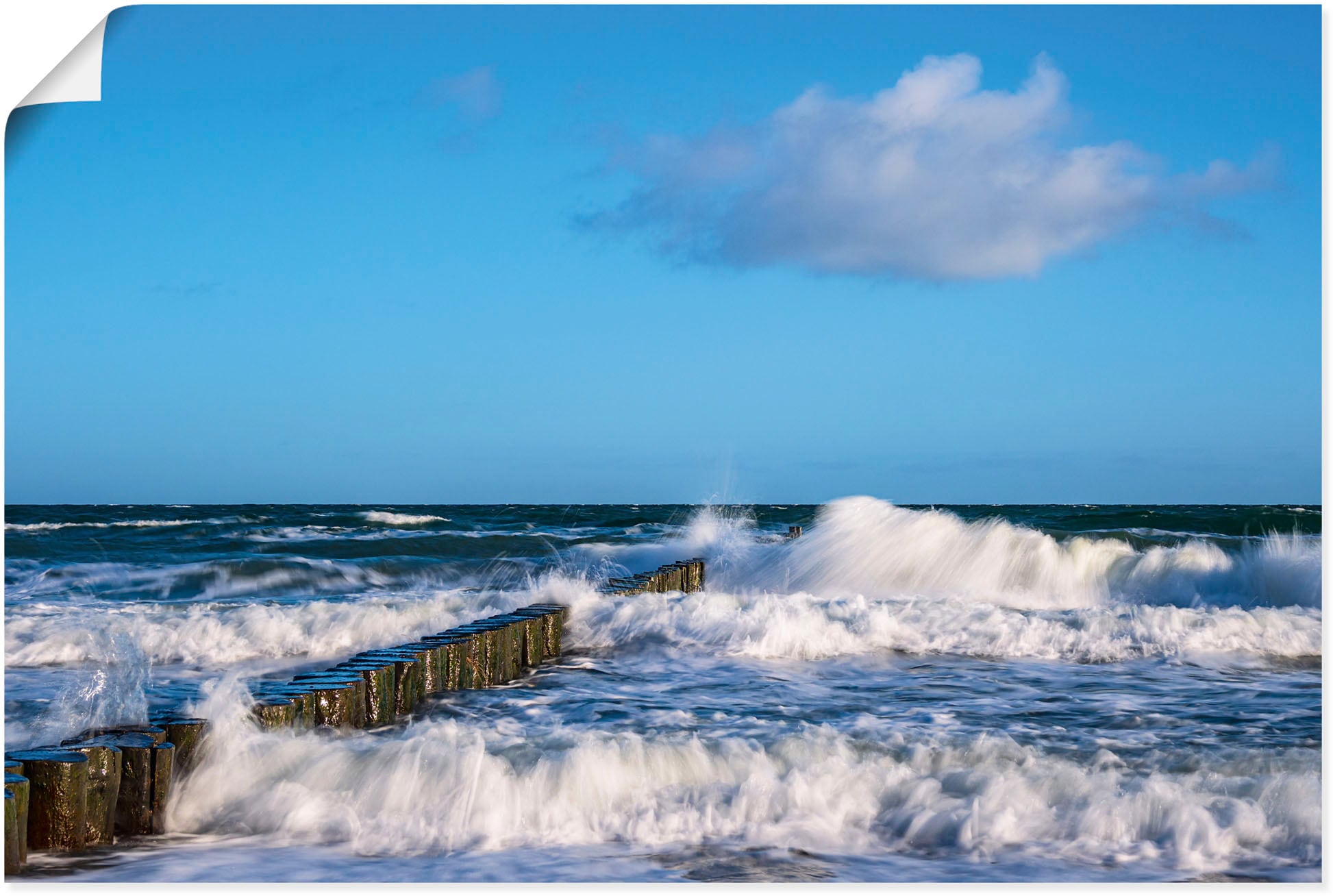 Artland Wandbild in (1 bestellen II«, Bilder, Poster Küste oder St.), | an Alubild, der BAUR der als Größen Leinwandbild, versch. Ostsee Wandaufkleber Meer »Buhnen