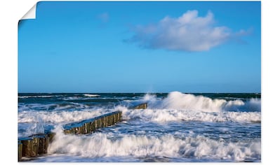 Wandbild »Buhnen an der Küste der Ostsee II«, Meer Bilder, (1 St.)