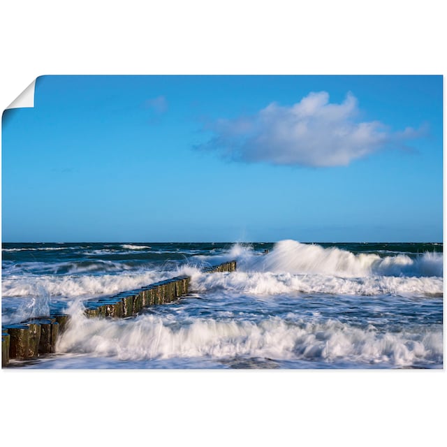 Artland Wandbild »Buhnen an der Küste der Ostsee II«, Meer Bilder, (1 St.),  als Alubild, Leinwandbild, Wandaufkleber oder Poster in versch. Größen  bestellen | BAUR