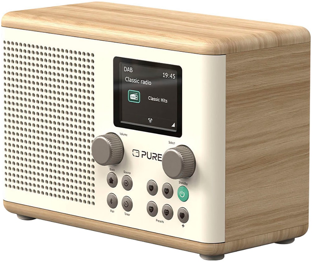 PURE Digitalradio (DAB+) "Classic H4", B:20cm H:14cm T:11,7cm, weiß, Radios
