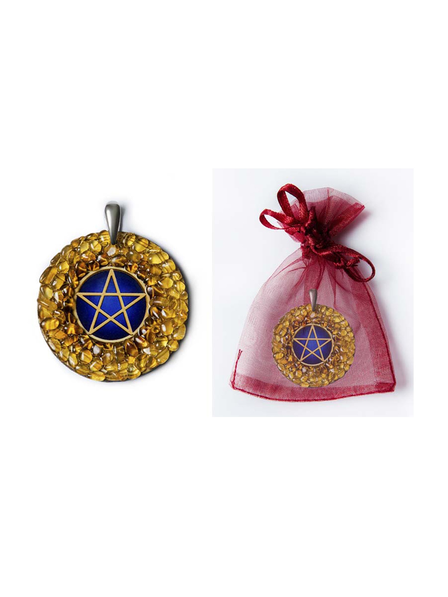 Adelia´s Amulett »Amber Magic & Ancient Baltic - Bernstein mit Ber«, Pentagramm - Schutz und spirituelles Wachstum