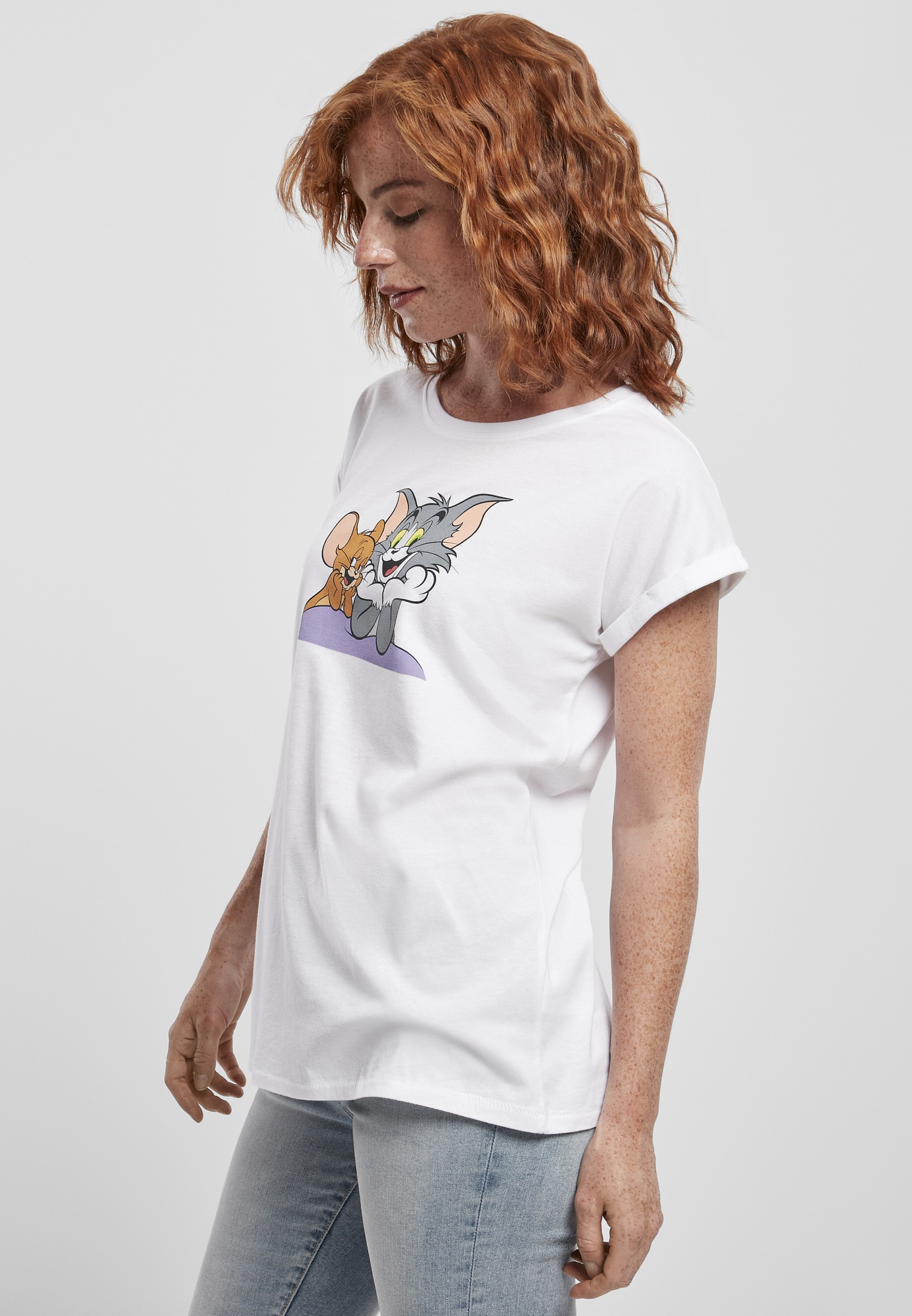 Merchcode Kurzarmshirt »Damen Ladies Tom & Jerry Pose Tee«, (1 tlg.) für  kaufen | BAUR