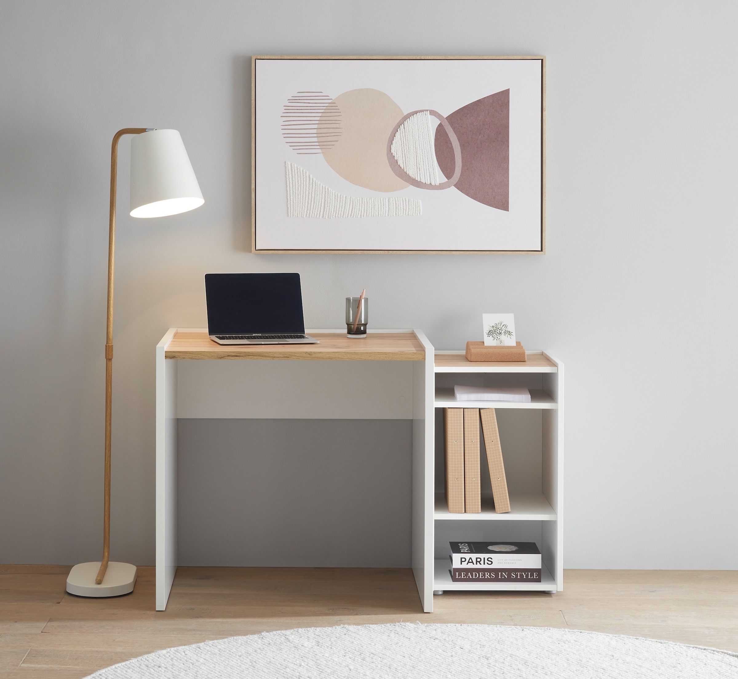 INOSIGN Schreibtisch "CiTY/GiRON", moderner Computertisch, wohnliches Home Office, Breite 80 oder 143 cm