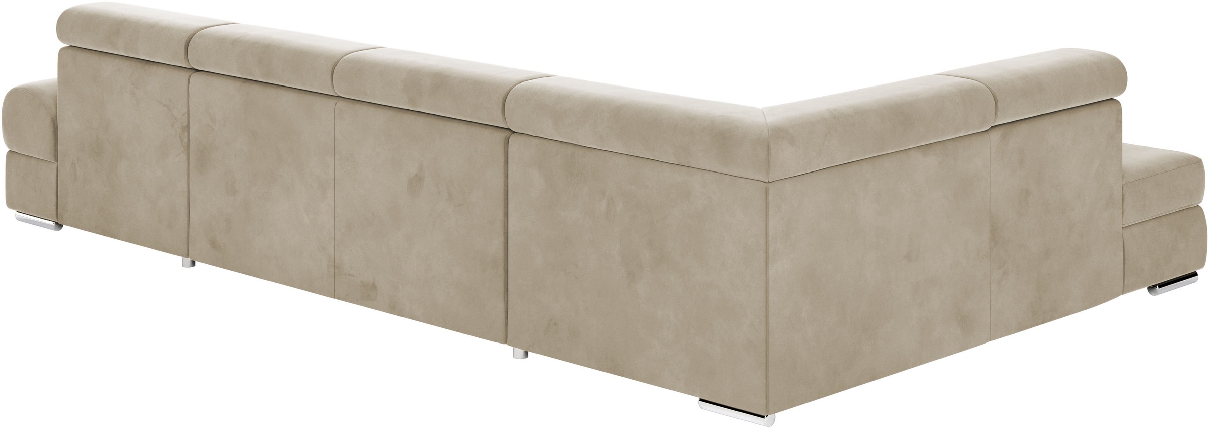 Wohnlandschaft SIT & MORE "U-Form", beige (sand), B:345cm H:79cm T:213cm, 100% Polyester, Sofas, Wohnlandschaft, mit verstellbaren Kopfteilen, wahlweise mit Bettfunktion 3