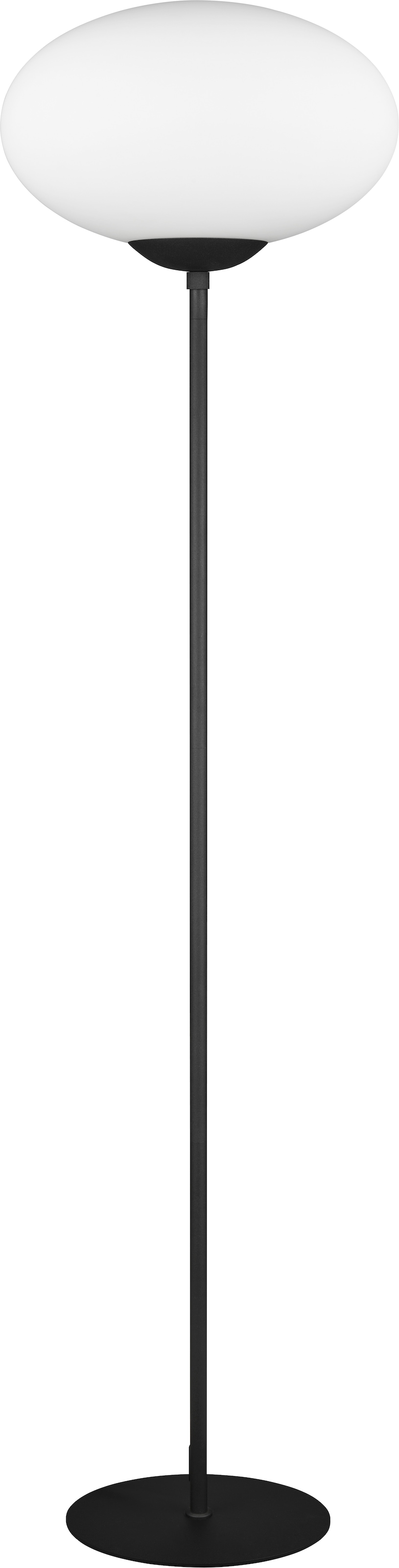 TRIO Leuchten Stehlampe »FOMENTO, Stehleuchte mit Glasschirm Ø 40cm, exkl 1x E27 max 40W« E27 1 Stk. warmweiß - kaltweiß Stehleuchte Metall mit Glas Lampenschirm, Glas opalweiß Höhe 150cm