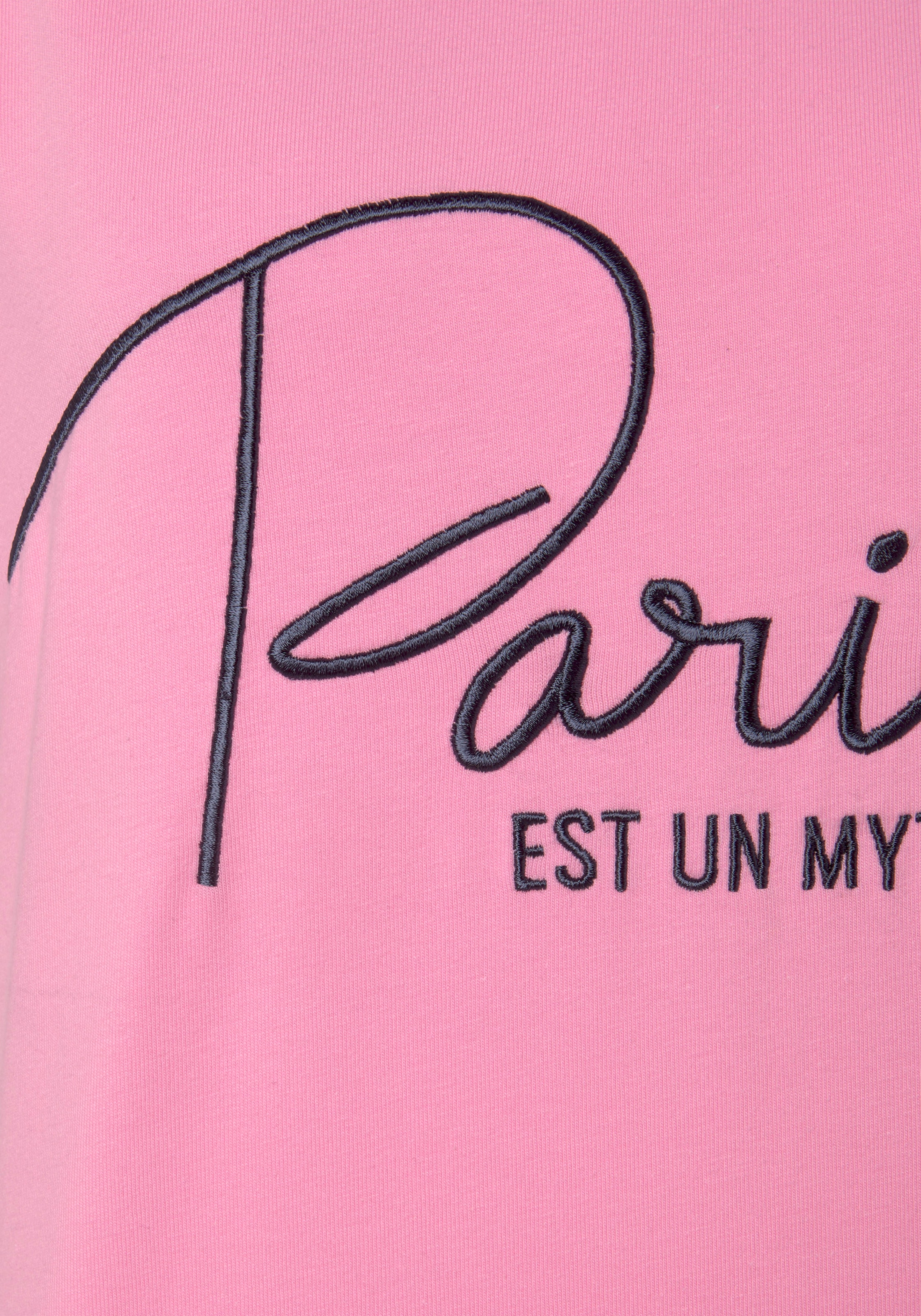Vivance Kurzarmshirt, T-Shirt mit Stickerei, Loungewear