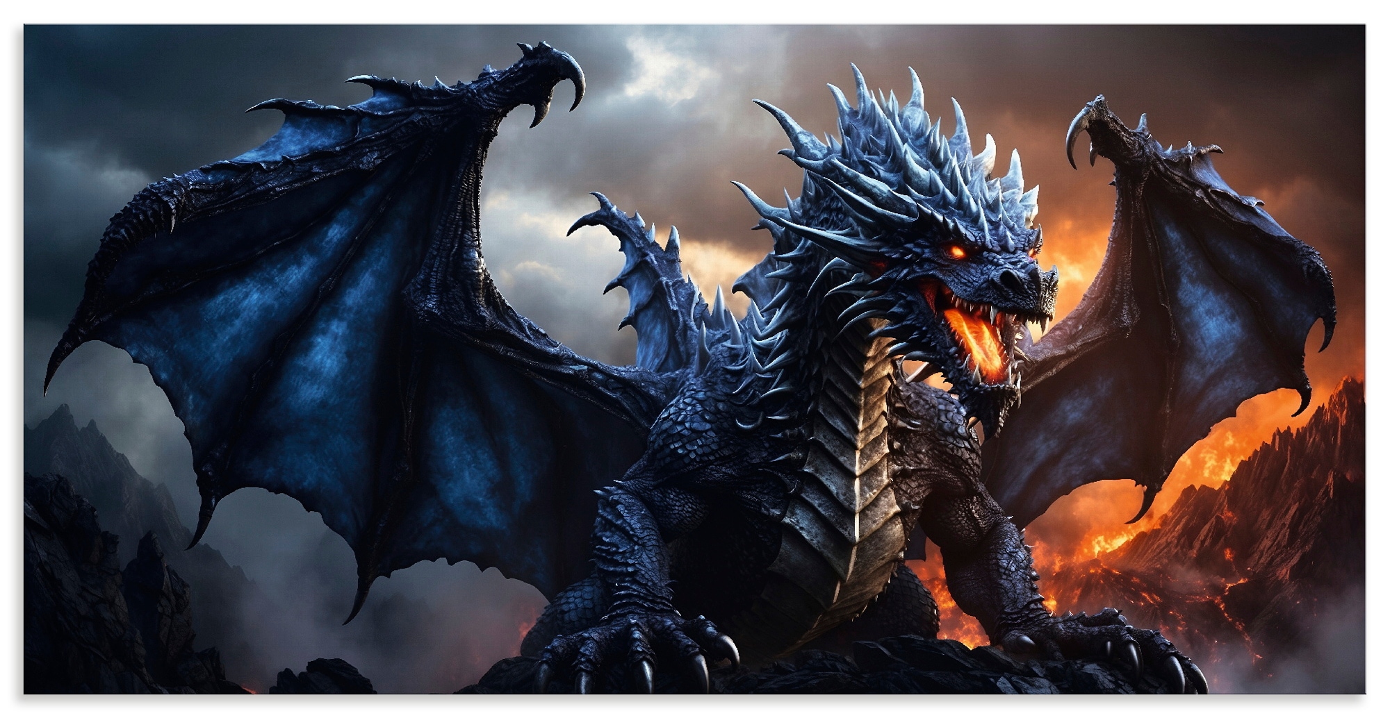 Artland Wandbild "Im Reich des Drachen IX" klassische Fantasie 1 Stk. tlg. als Alubild, Leinwandbild, Poster, Wandaufkleber in verschied. Größen