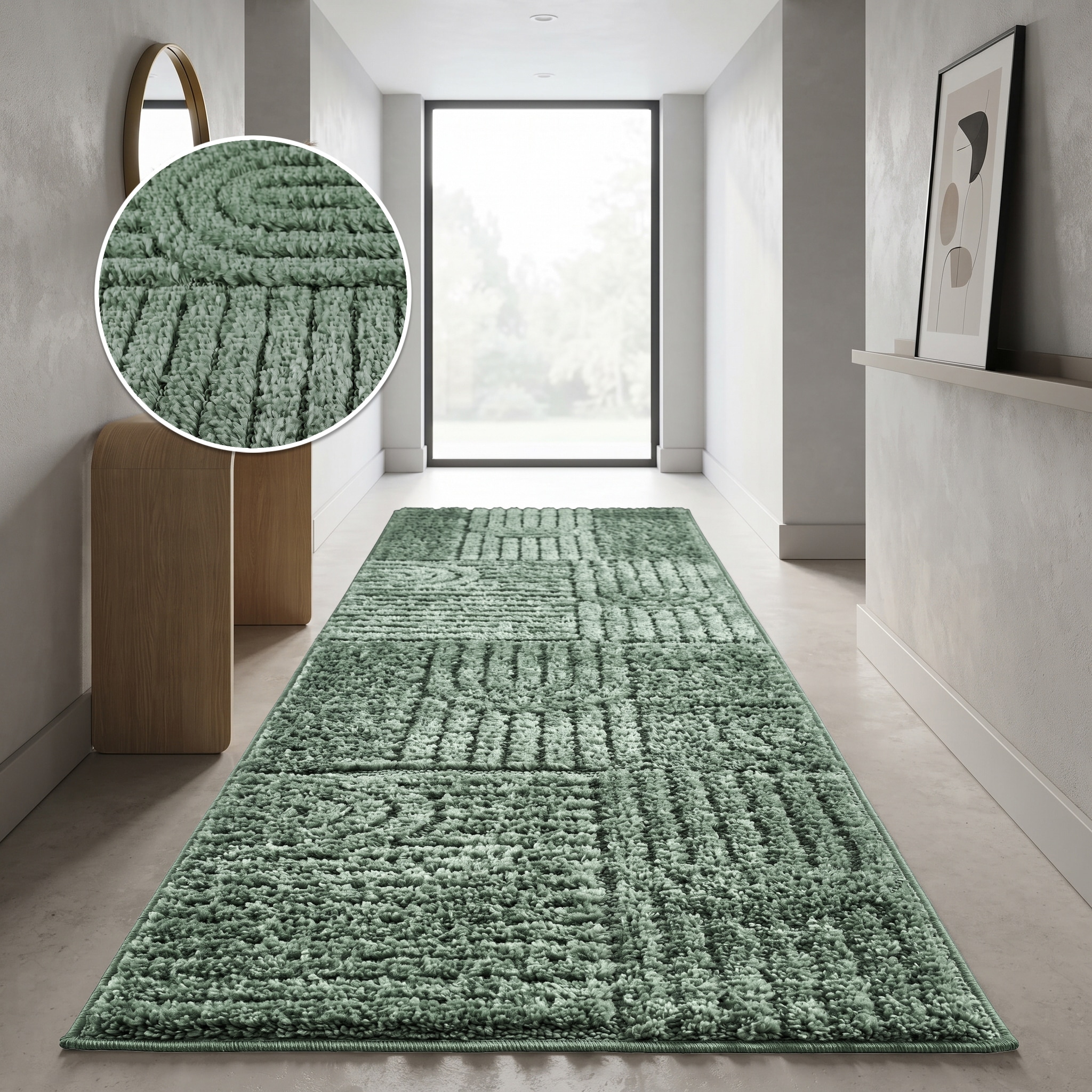 OTTO home Teppich "Jonne, Boho-Design, Scandi, Designteppich" rechteckig 20 mm Höhe Hoch-Tief, 3D Optik, skandinavischer Stil, Wohnzimmer, Schlafzimmer