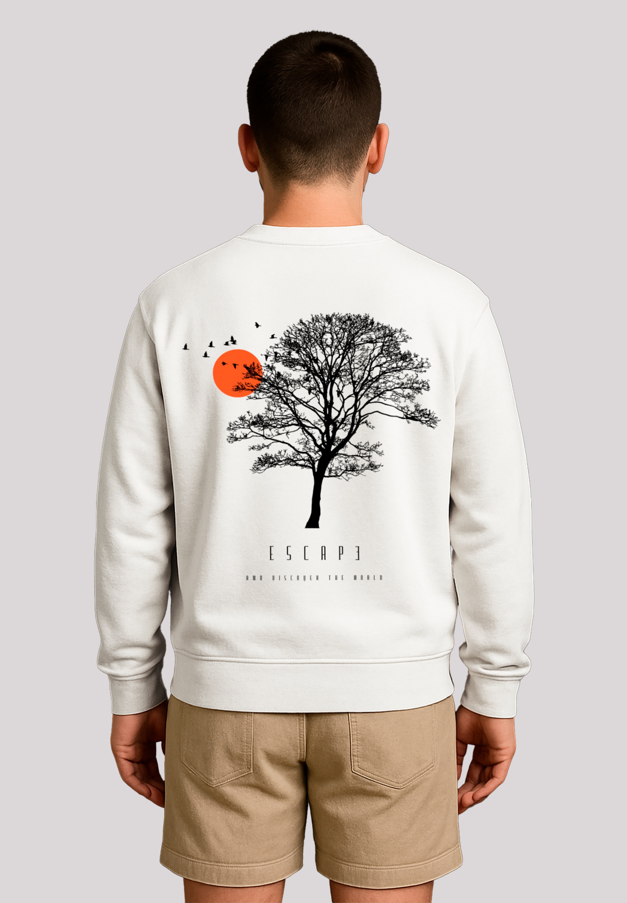 F4NT4STIC Sweatshirt "Escape Discover the World Tree Birds" Premium Qualitä günstig online kaufen